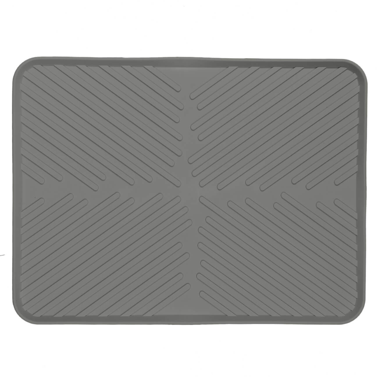 Dish drying mat, 40x30 cm, rubber, grey, Assist изображение № 1