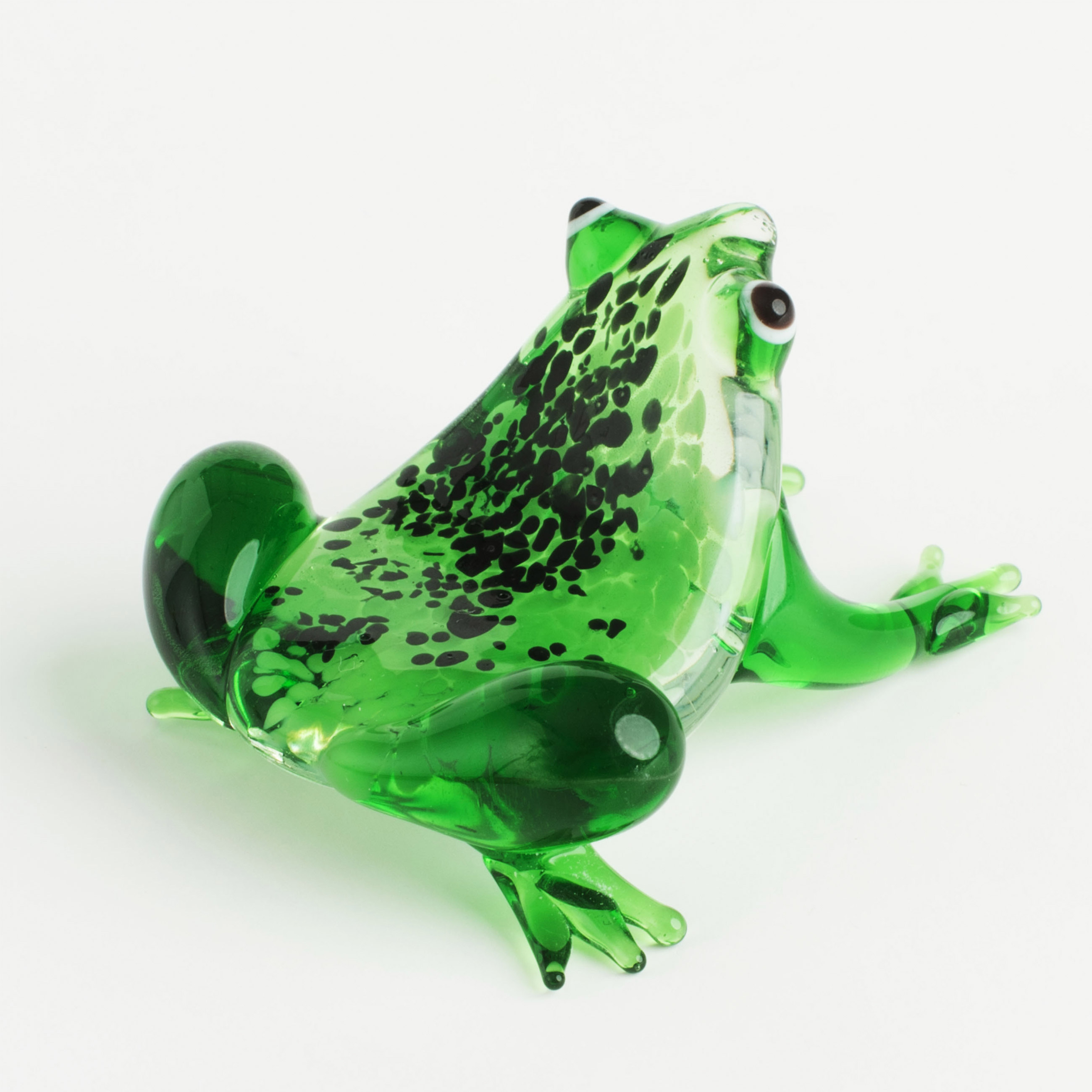Statuette, 5 cm, glass, green, Frog, Vitreous изображение № 4