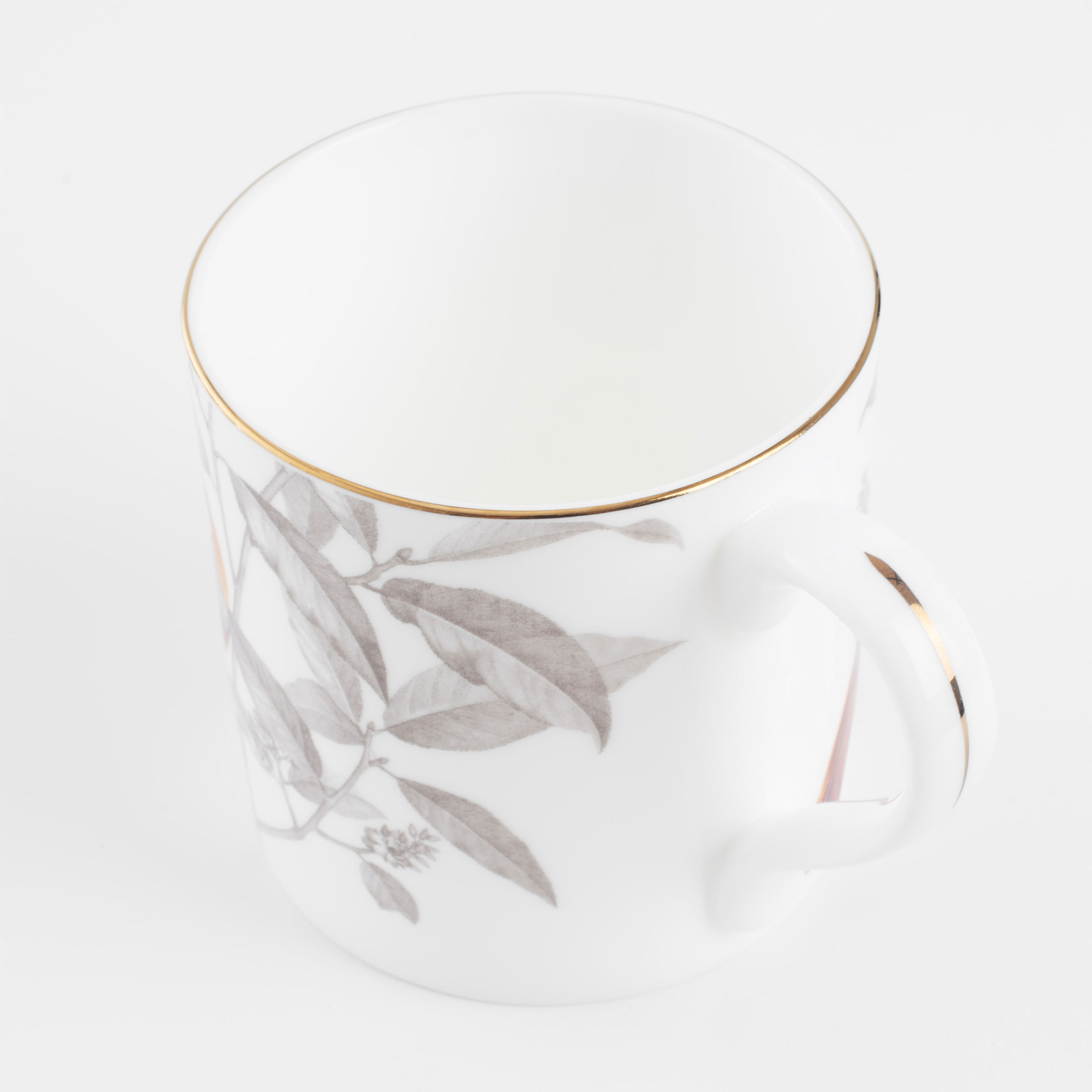 Mug, 380 ml, porcelain F, white, Kingfisher, Paradise bird изображение № 3