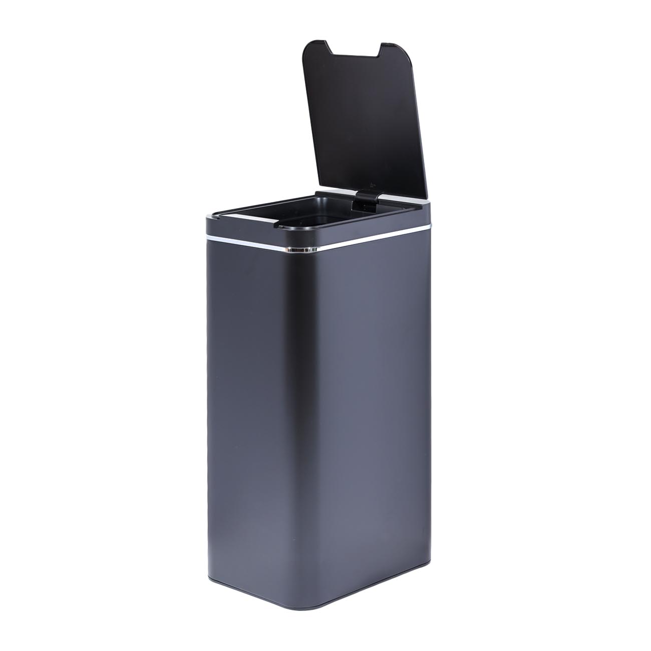 Trash can, 50 L, Sensor bin, metal/plastic, rectangular, black, Style, Sensor Bin изображение № 2
