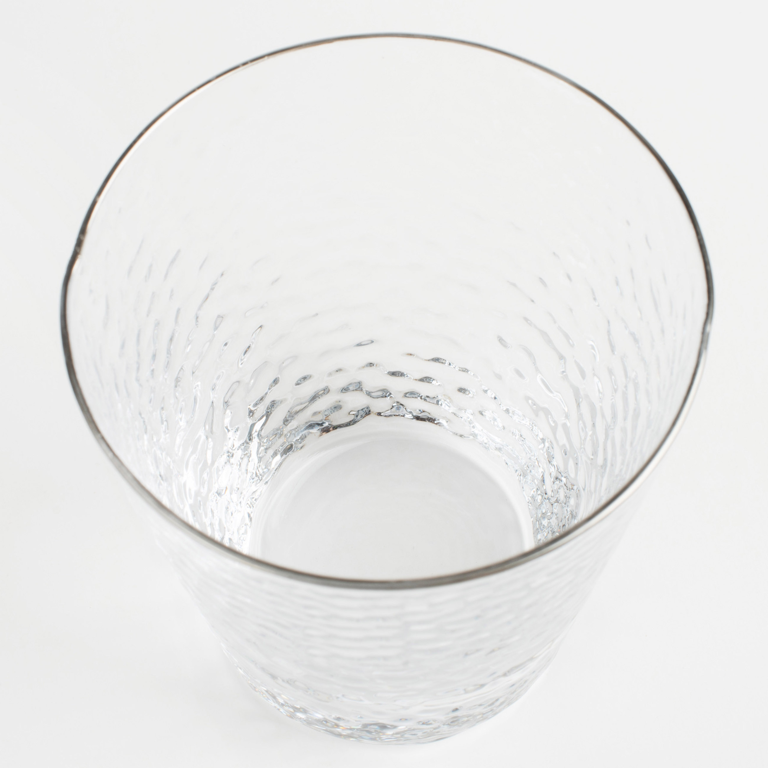 Whiskey glass, 270 ml, 2 pcs, glass, with silver edging, Ripply silver изображение № 4