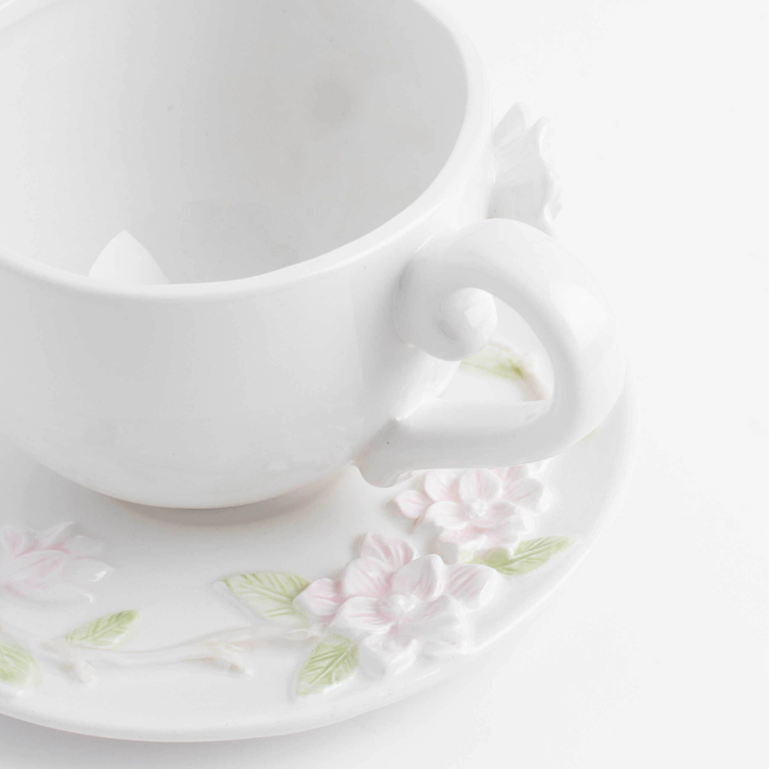 Tea pair for breakfast, 1 person, 2 items, 420 ml, ceramic, milk, Magnolia flowers, Magnolia изображение № 3
