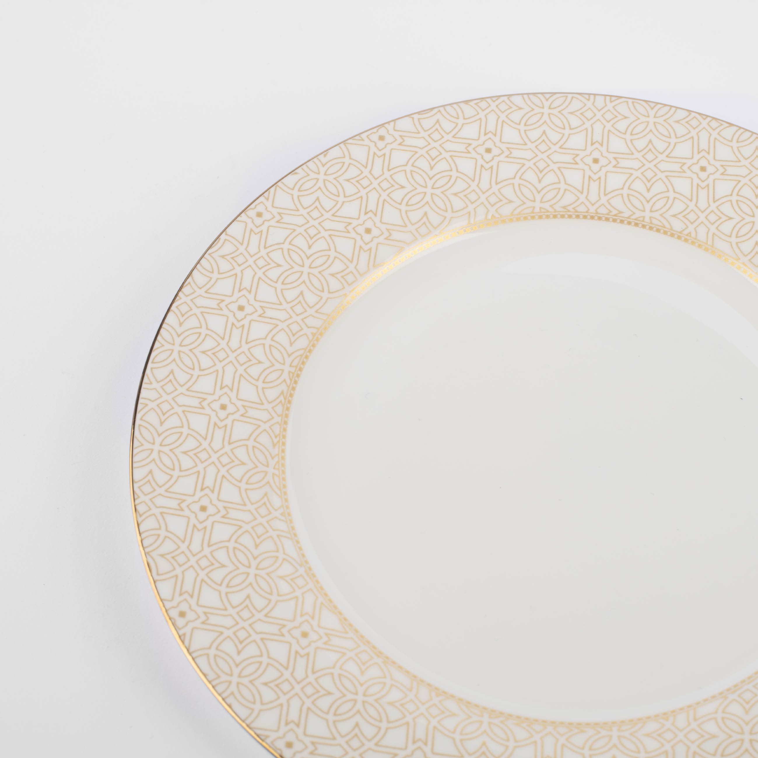 Dessert plate, 19 cm, porcelain F, with golden edging, Ornament, Liberty изображение № 3