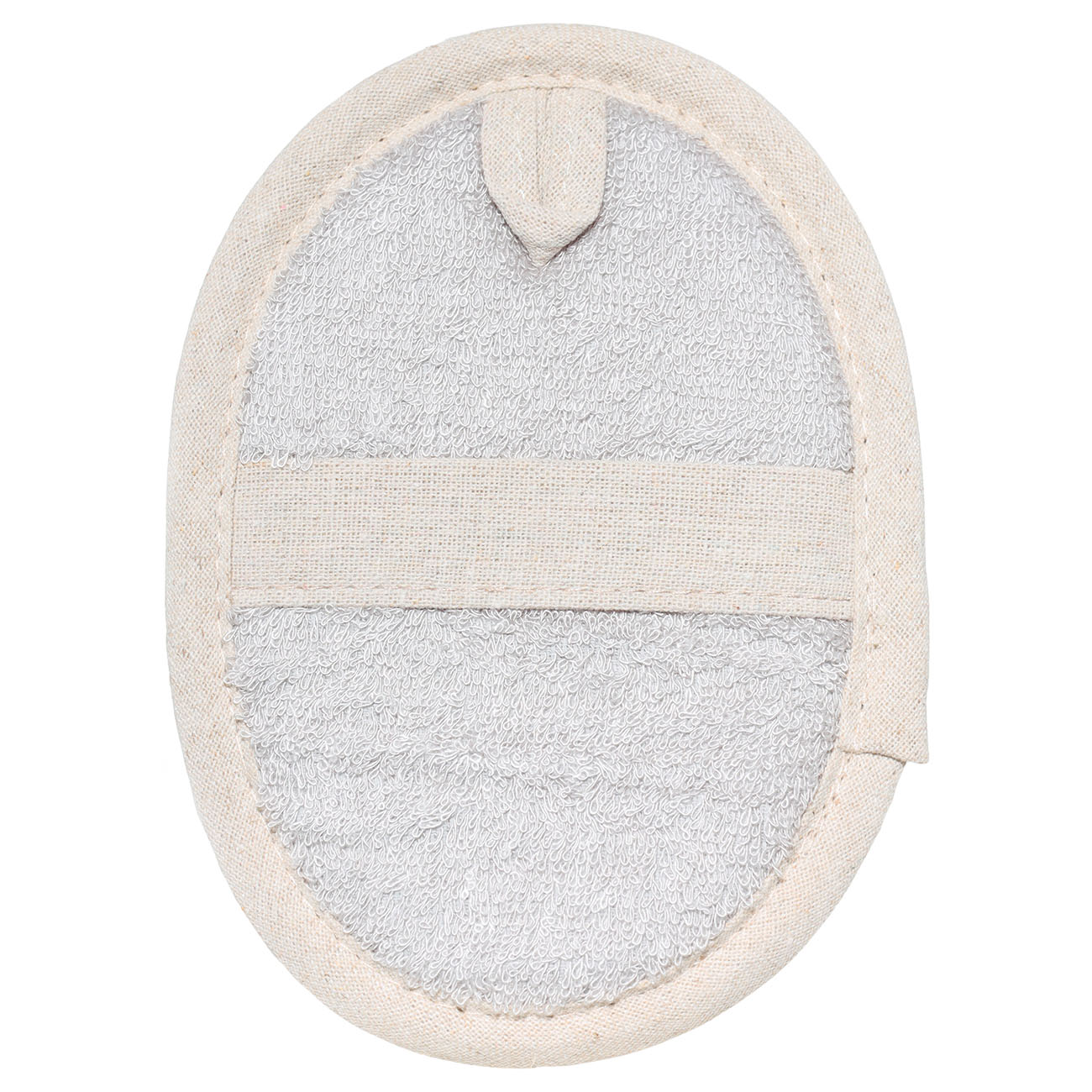 Body washcloth, 12x17 cm, with holder, bamboo / cotton, gray-beige, Bamboo spa изображение № 2