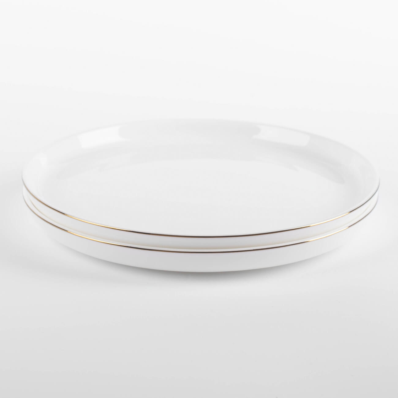 Dessert plate, 20 cm, 2 pieces, porcelain F, white, Ideal gold изображение № 1