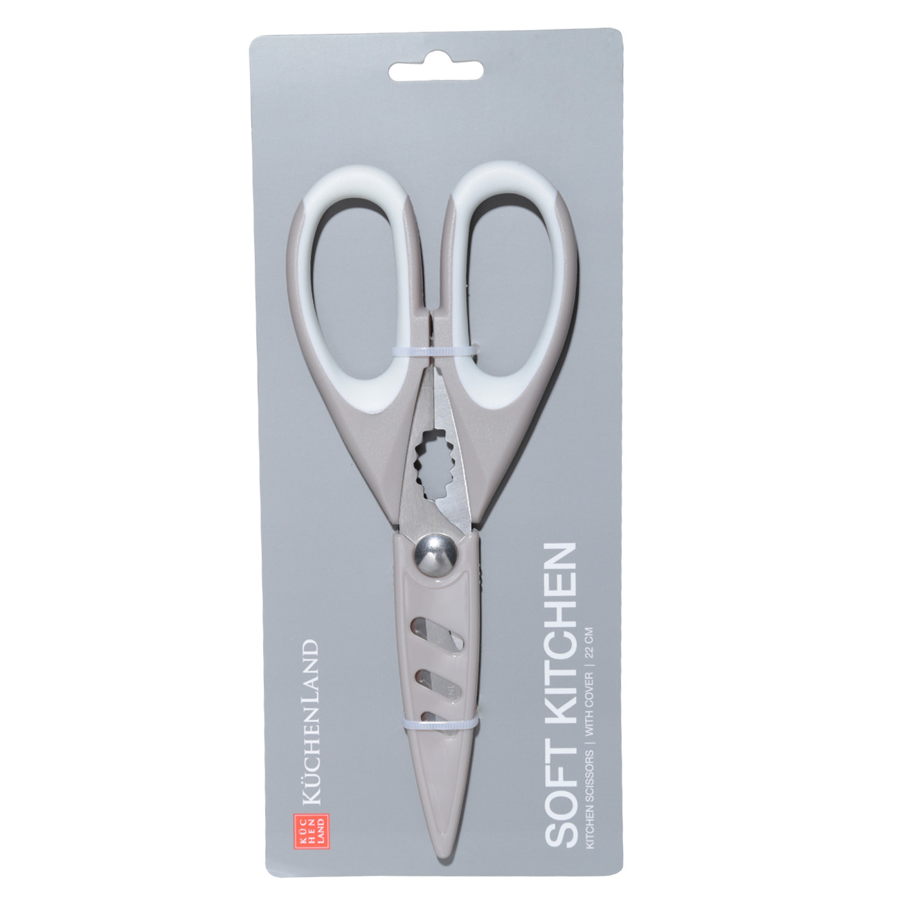 Kitchen scissors, 22 cm, with case, steel / plastic, beige, Soft Kitchen изображение № 4