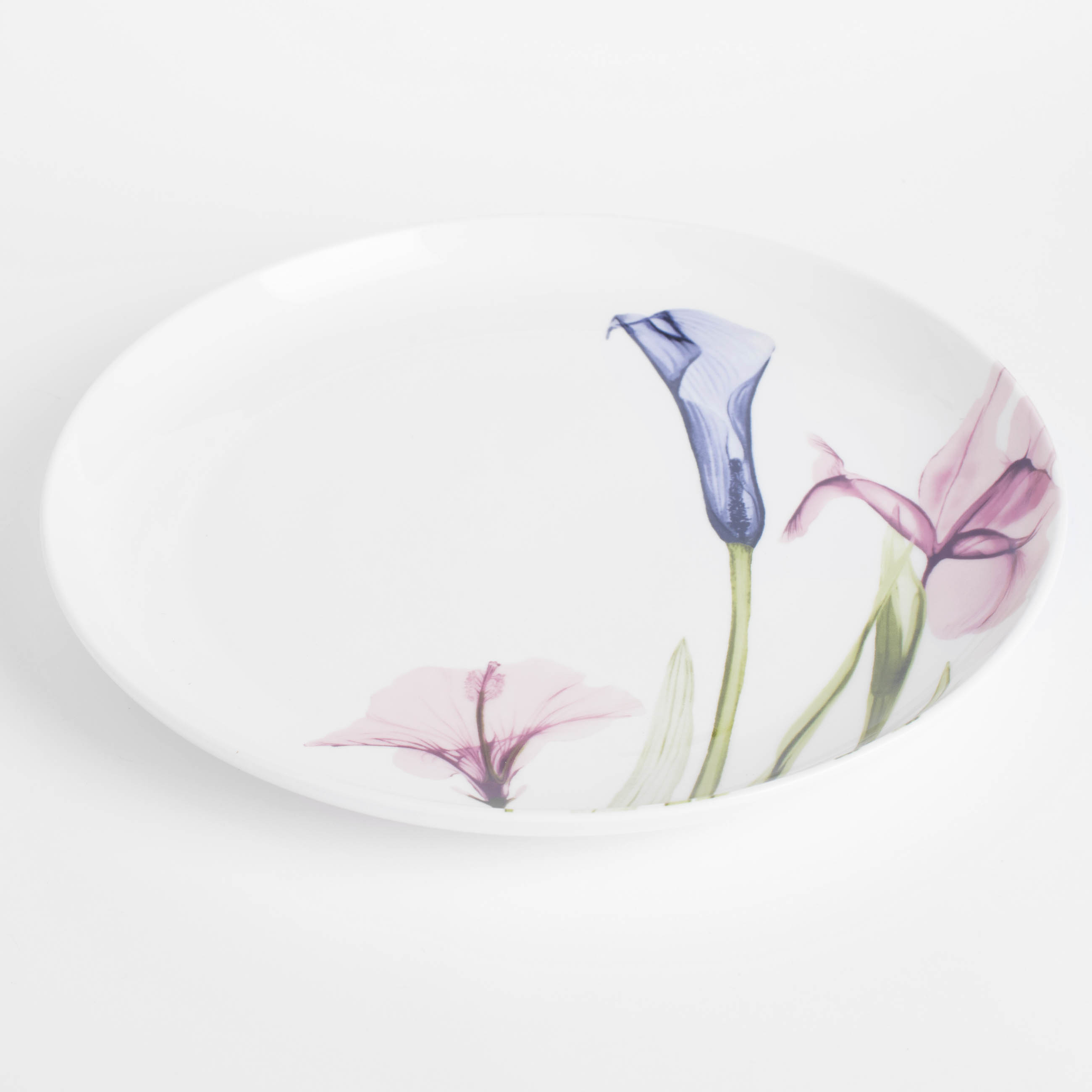 Dinner plate, 27 cm, porcelain N, white, Pastel flowers изображение № 2