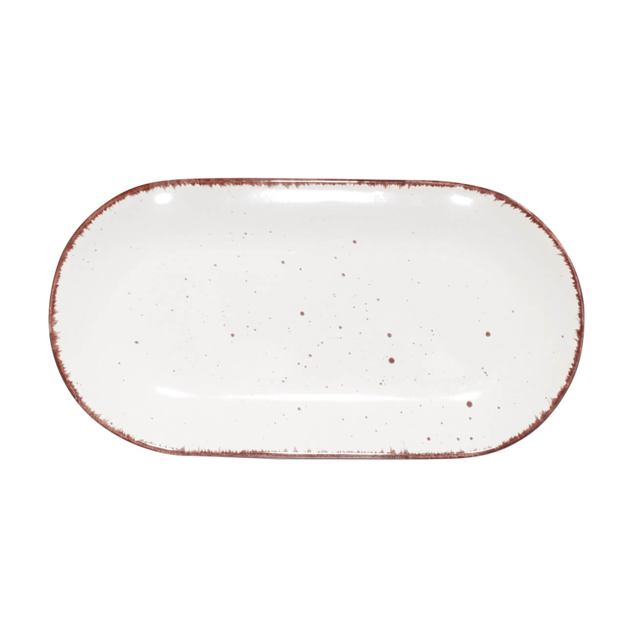 Dish, 25x13 cm, ceramic, oval, beige, Speckled, Speckled изображение № 1