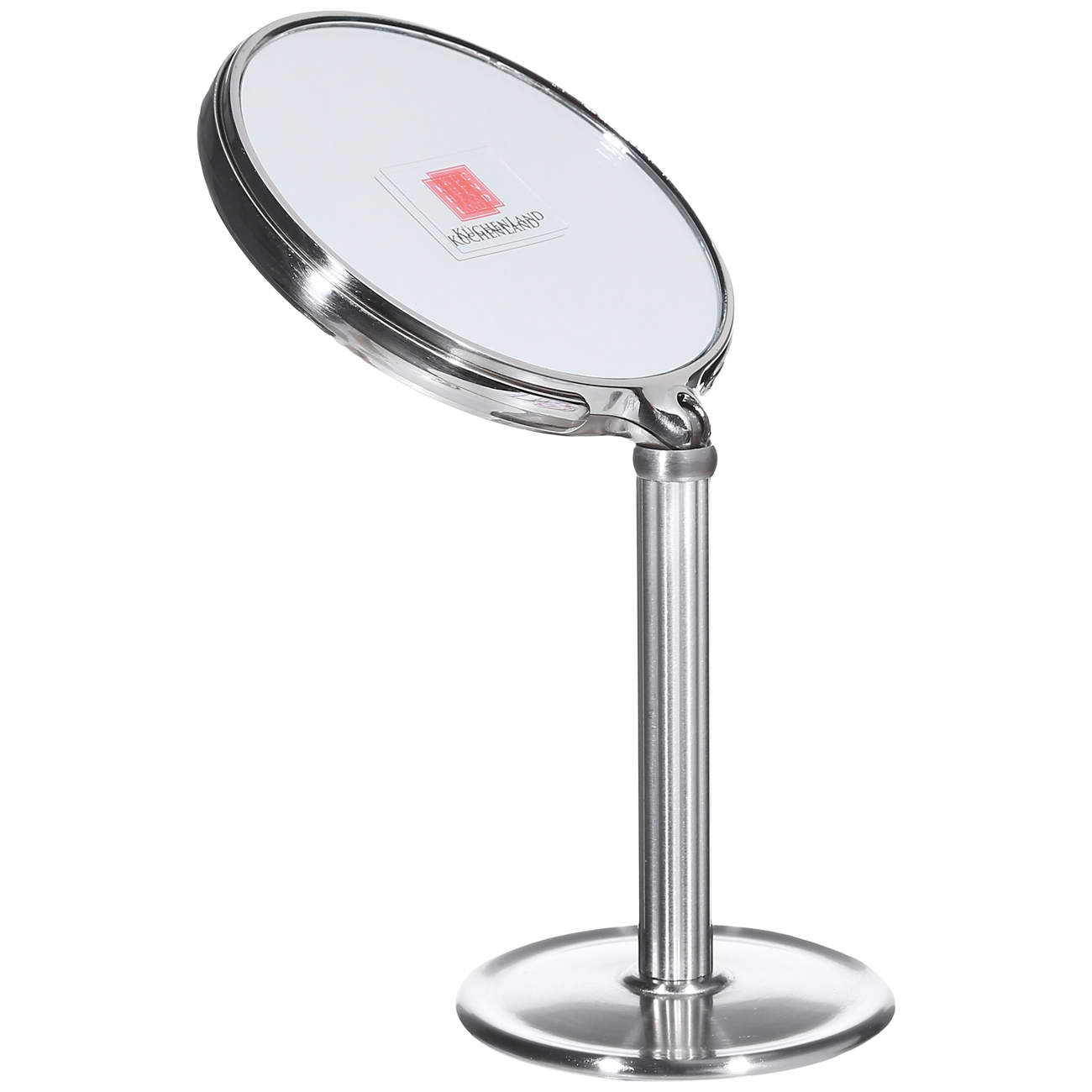 Table mirror, 17 cm, double-sided, on a leg, metal, round, Fantastic изображение № 2