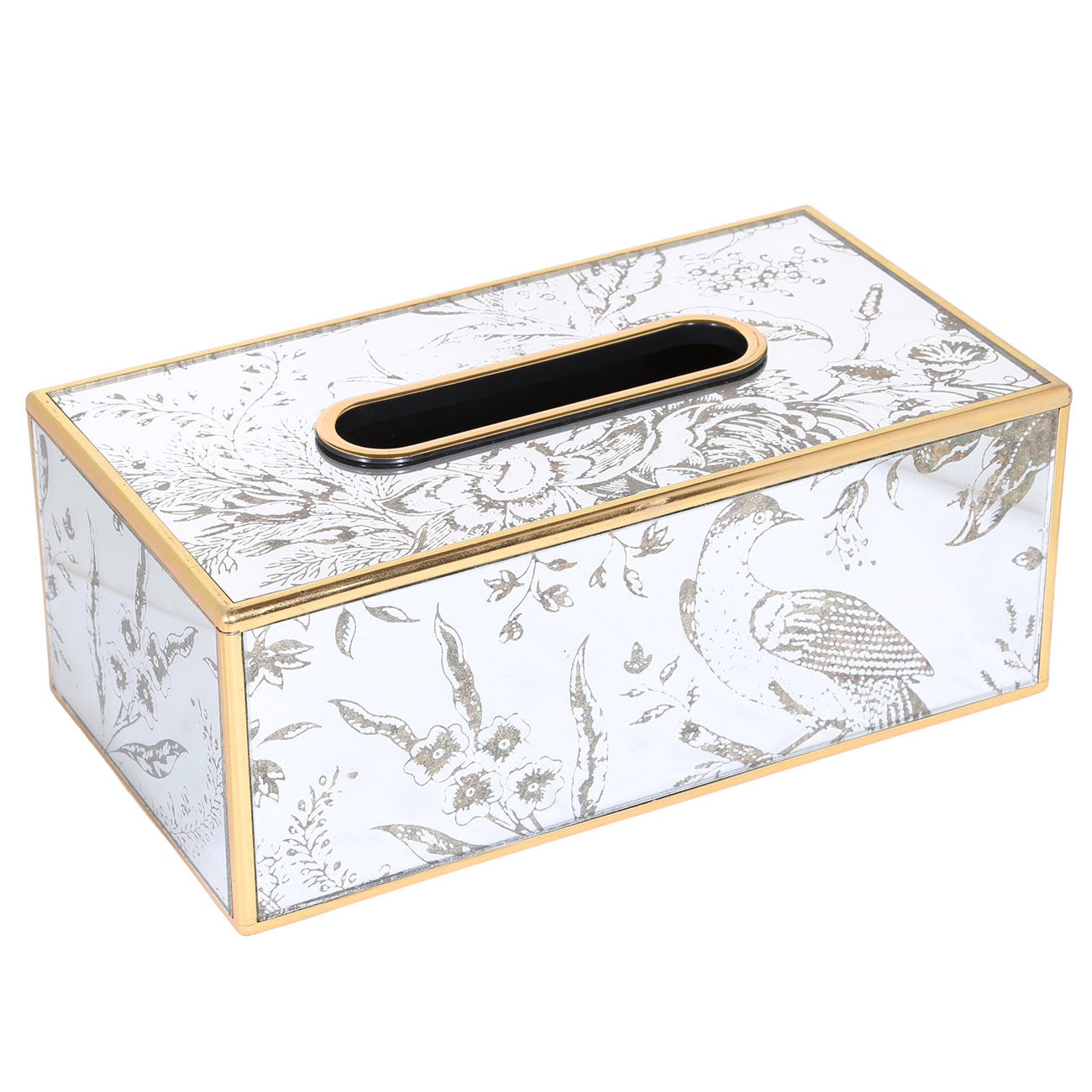 Paper napkin box, 25x13 cm, plastic / glass, Mirror, Bird, Bluebird изображение № 2