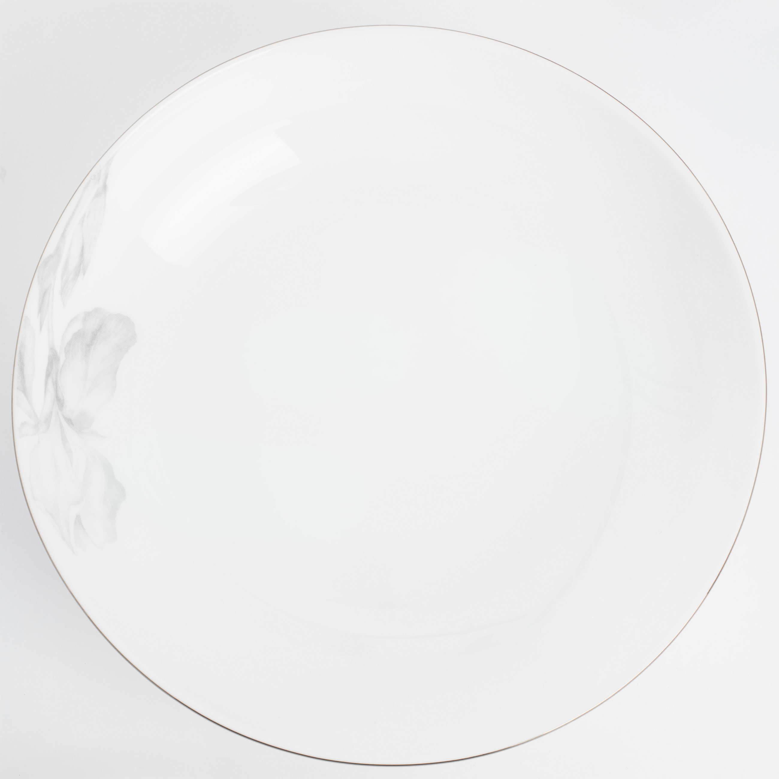 Soup plate, 20x4 cm, 2 pcs, porcelain F, with silver edging, Irises, Antarctica Flowers изображение № 5