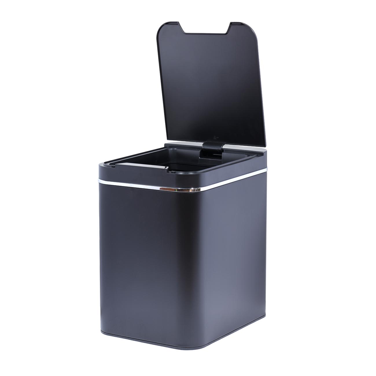 Trash can, 25 L, Sensor bin, metal/plastic, rectangular, black, Style, Sensor Bin изображение № 2
