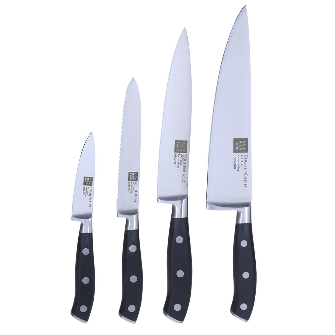 Knife set, 4 pr, steel / plastic, Actual изображение № 1