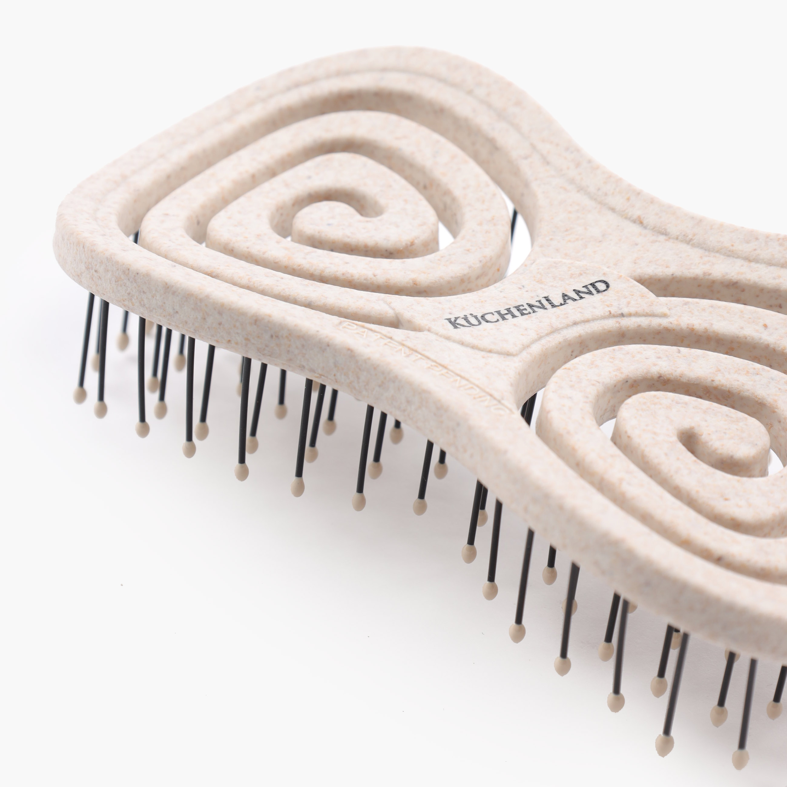 Hair massage comb, 9 cm, travel, vegetable fiber / plastic, beige, Zipo изображение № 5