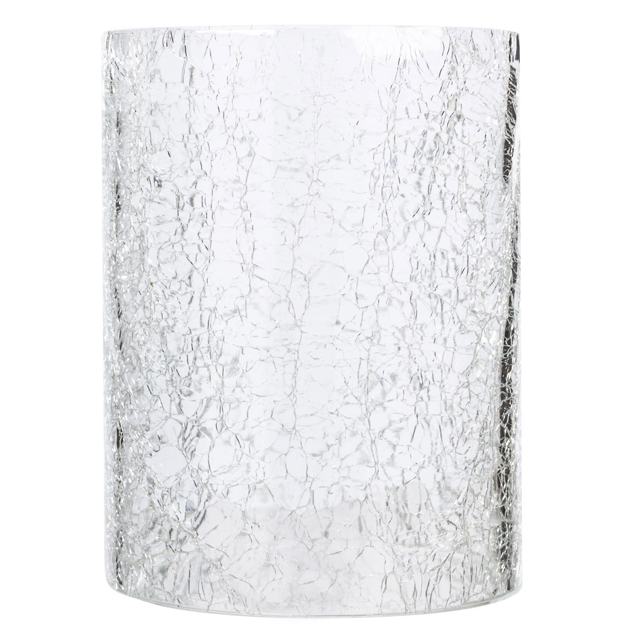 Candle holder, 26 cm, on a leg, glass / metal, silver, Craquelure, Fantastic R изображение № 2