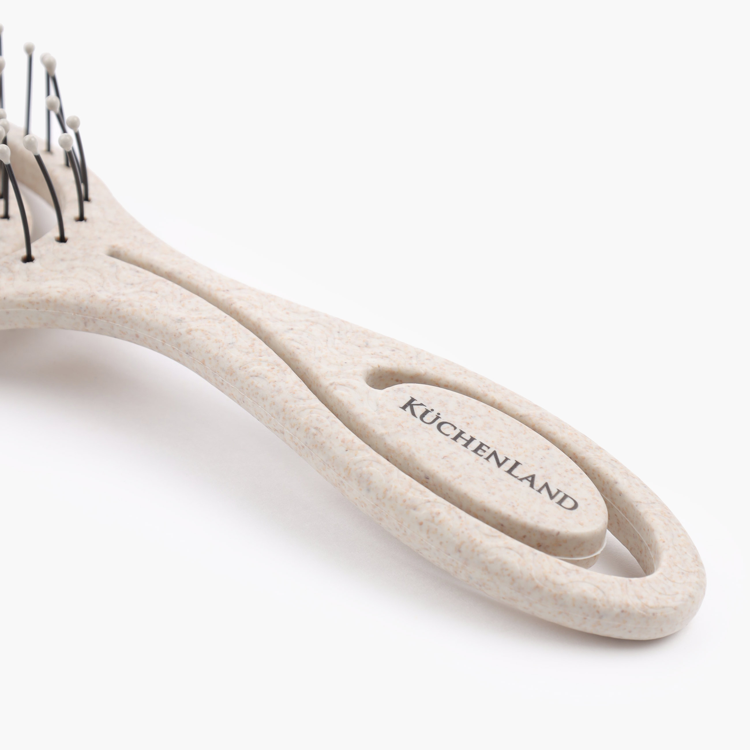 Hair massage comb, 22 cm, vegetable fiber / plastic, beige, Zipo изображение № 5
