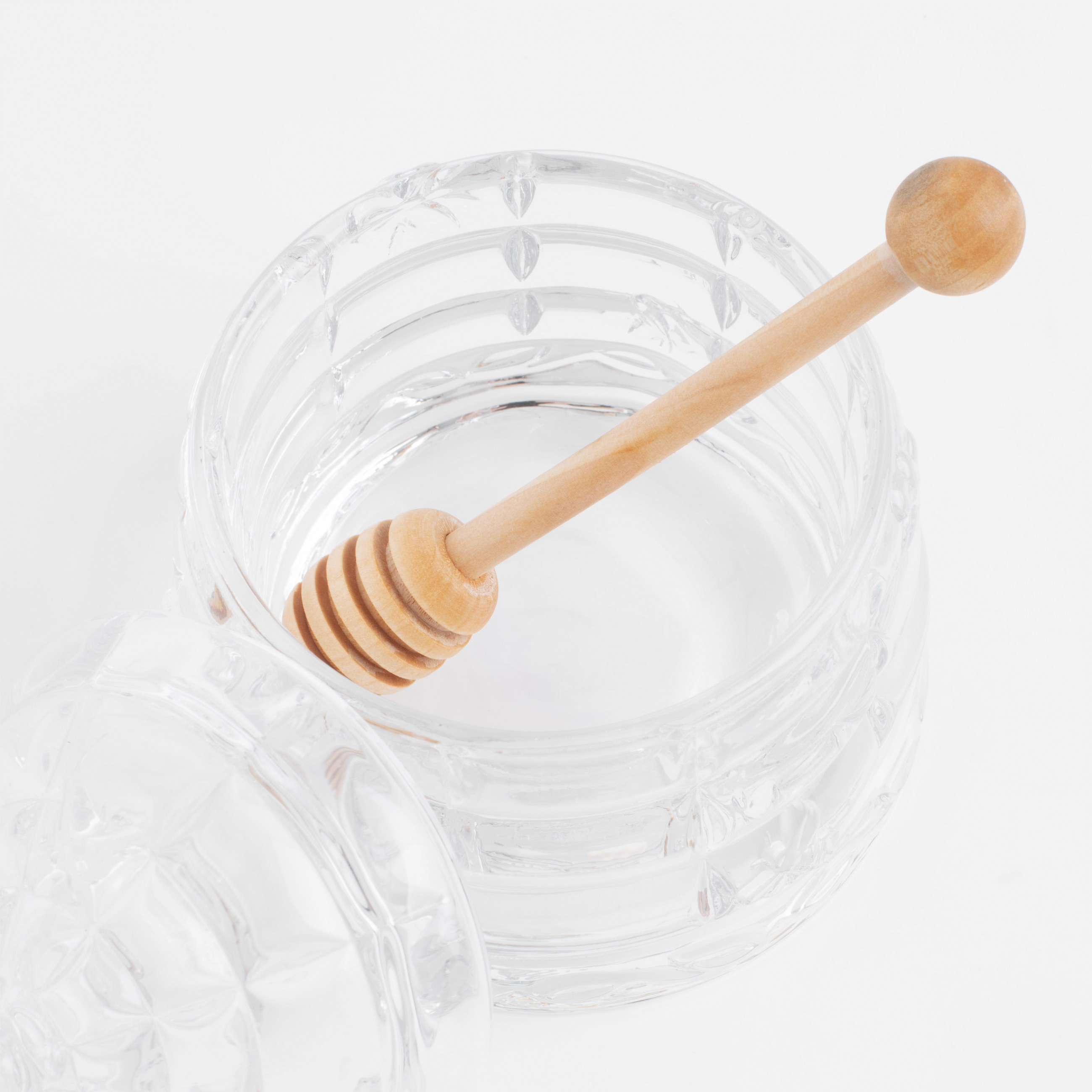 Honey jar, 290 ml, with spoon, glass R / wood, Patterns, Honey изображение № 4