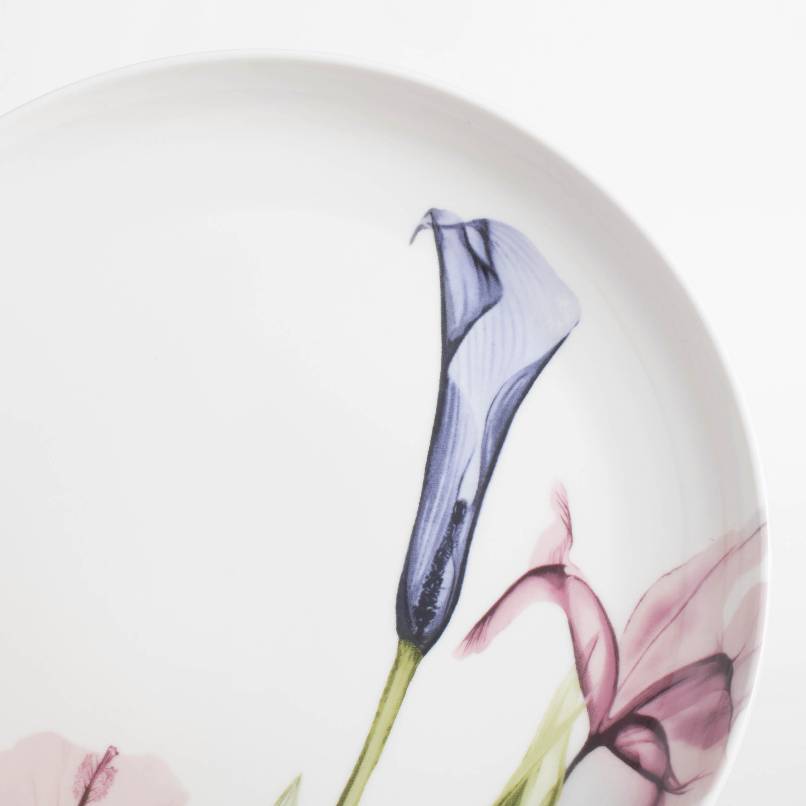 Dinner plate, 27 cm, porcelain N, white, Pastel flowers изображение № 5