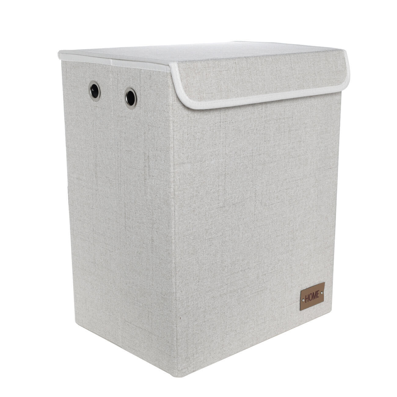 Laundry basket, 41x31x51 cm, polyester, rectangular, Beige, Everyday изображение № 1