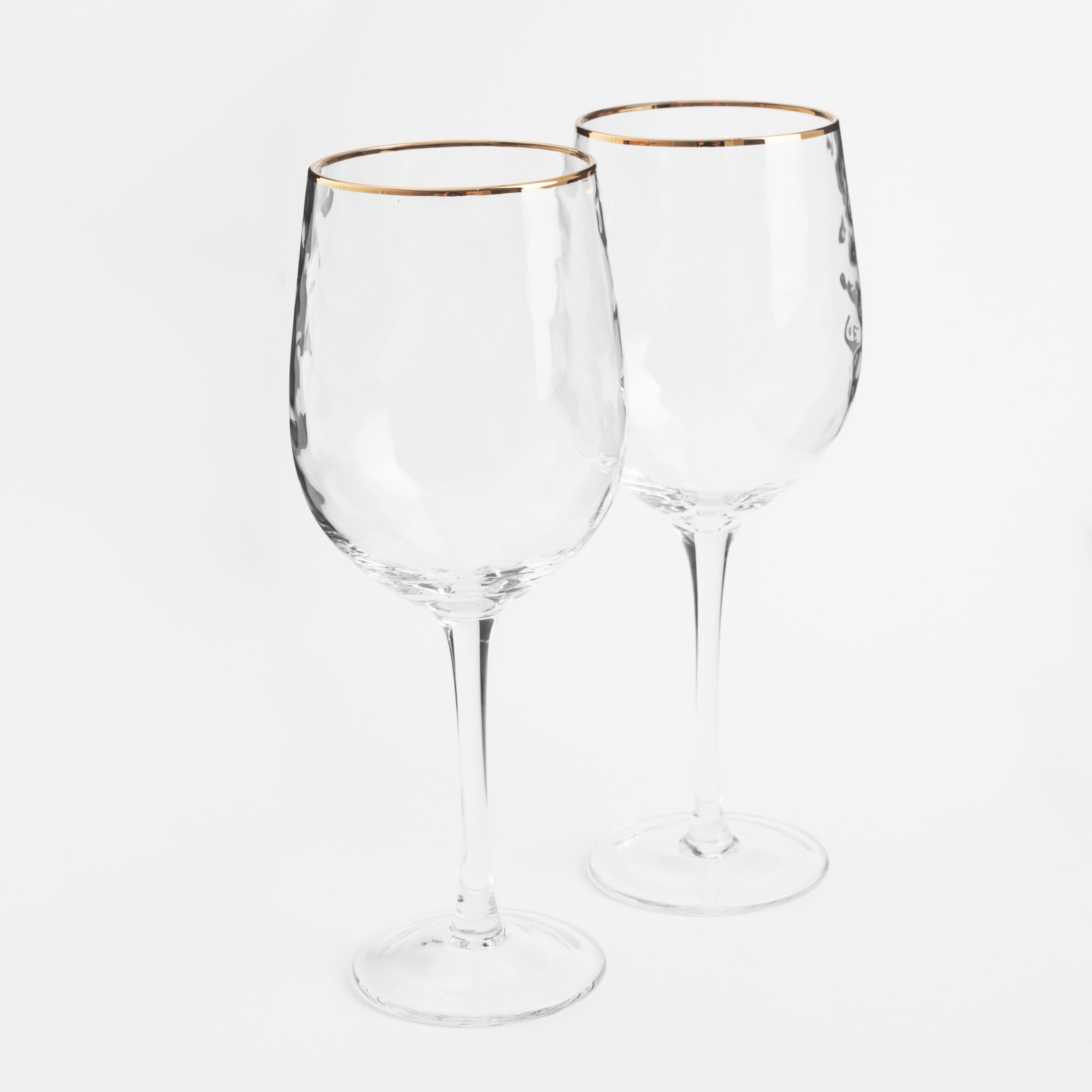Wine glass, 380 ml, 2 pcs, glass, with golden edging, Liomea gold изображение № 2