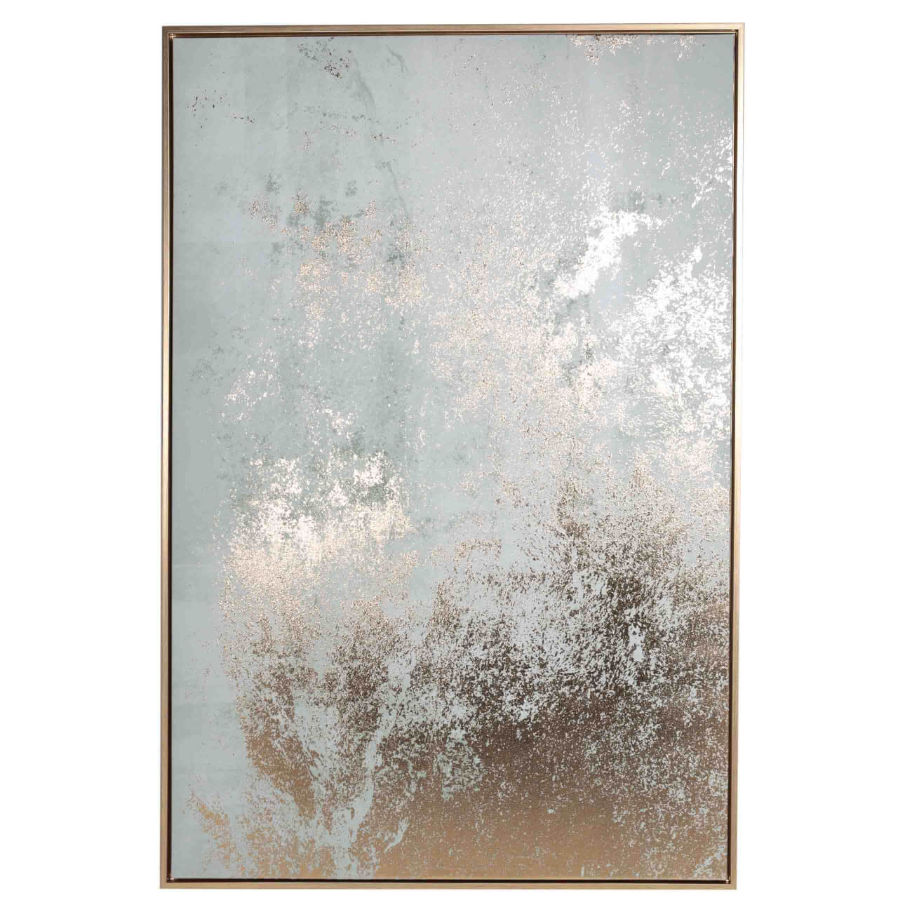 Painting in a frame, 80x120 cm, canvas, gray-gold, Abstract изображение № 1