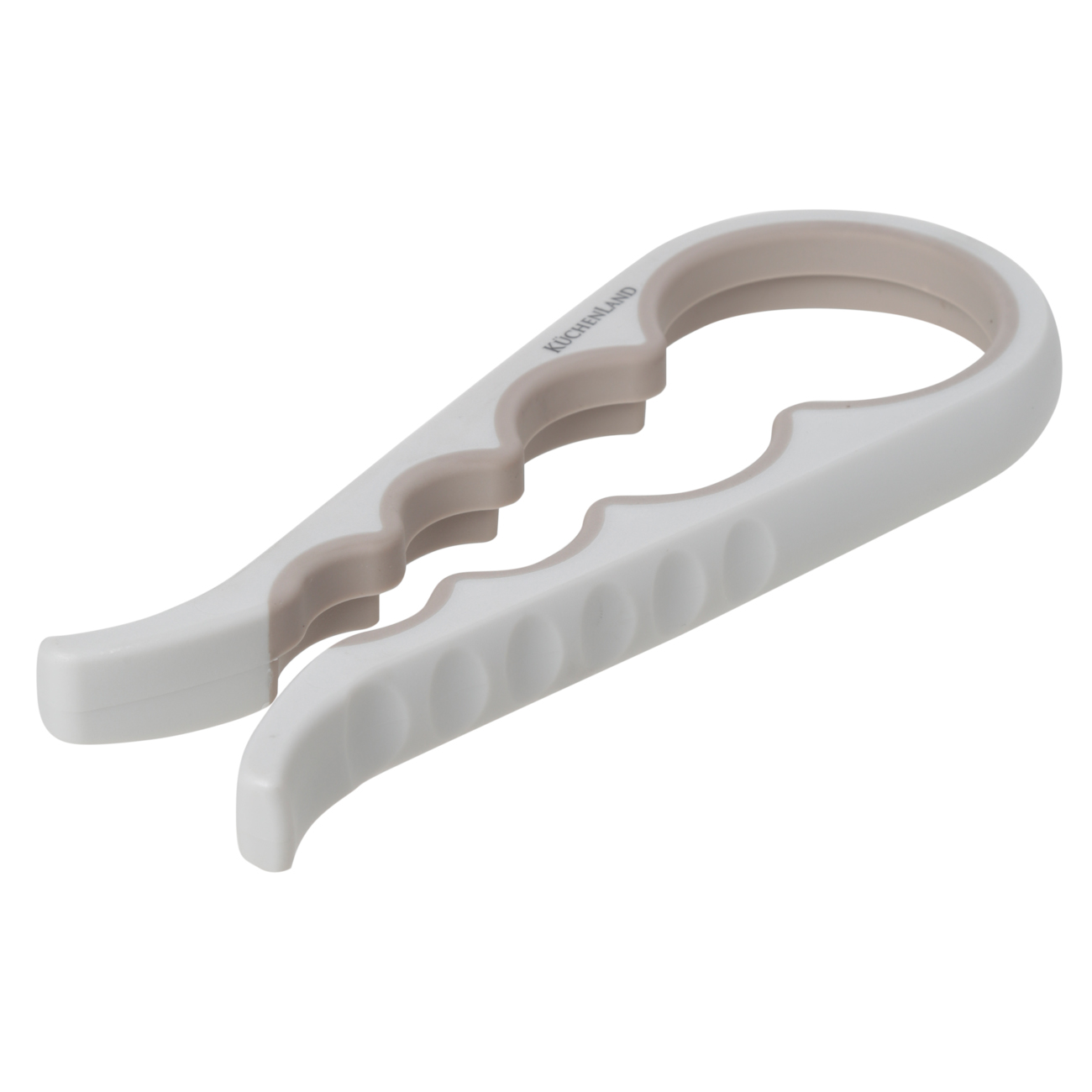Screw cap opener, 23 cm, 4 otd, plastic, grey / beige, Assist изображение № 2