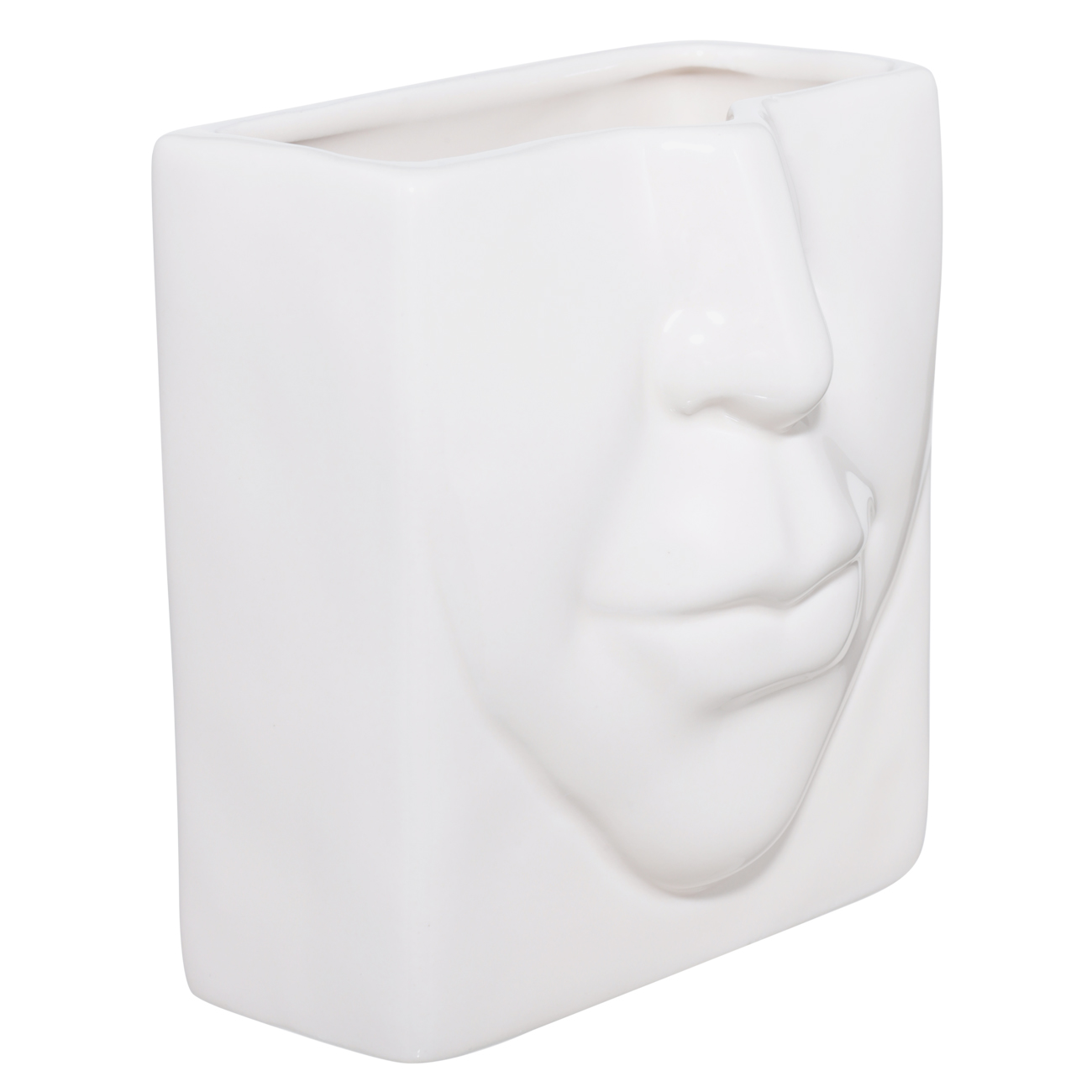Stand for cosmetic brushes, 13x11 cm, ceramic, milk, Part of the face, Face изображение № 2