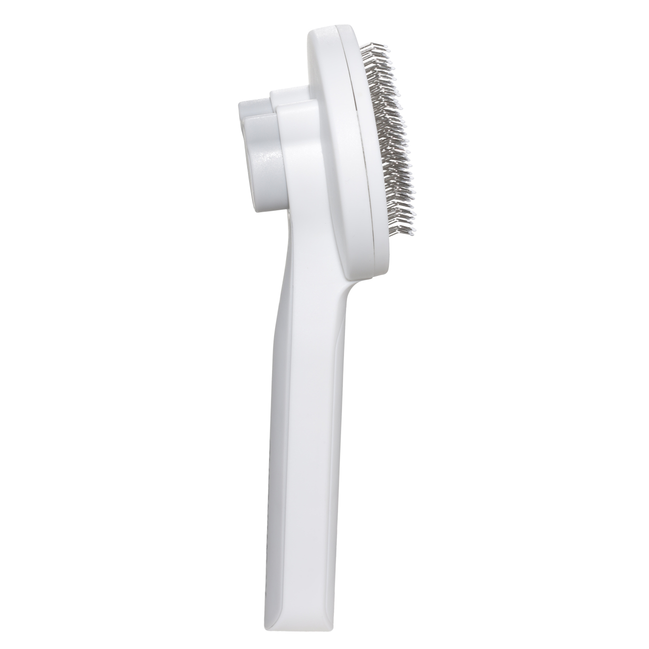 Pet hair comb, 18 cm, Self-cleaning, plastic / steel, White-gray, Ears, Pet изображение № 2