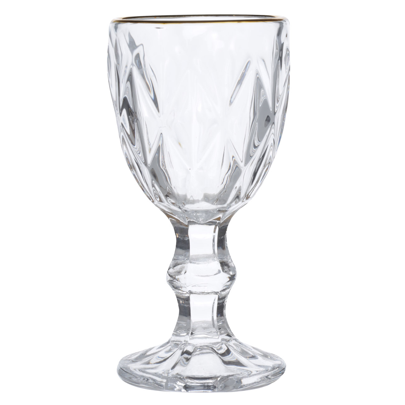 Shot glass, 50 ml, 2 pcs, glass R, with golden edging, Rhomb gold изображение № 2