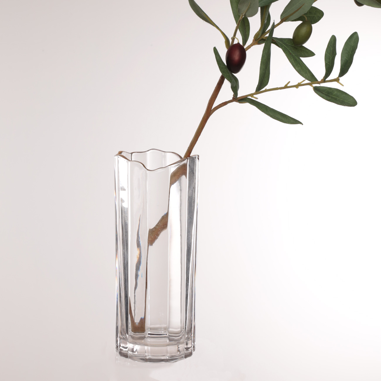 Flower vase, 25 cm, glass, with golden edging, Berg изображение № 2