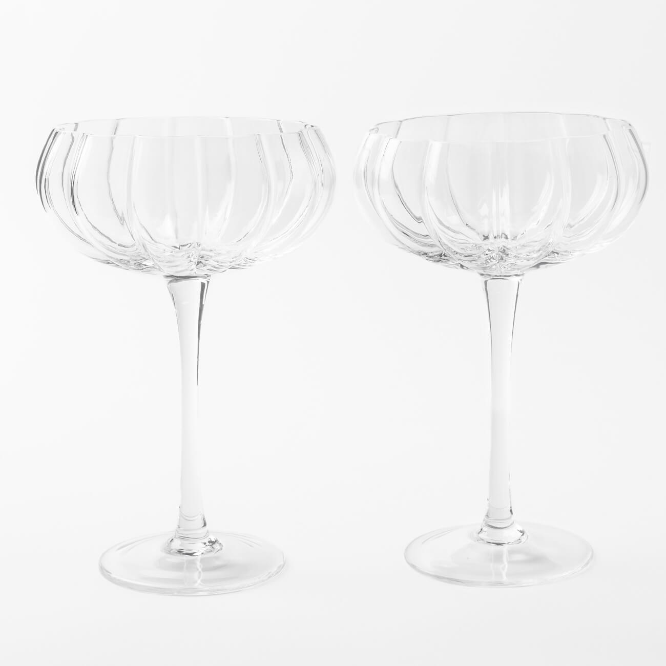 Champagne creamer glass, 310 ml, 2 pcs, glass, Blossom изображение № 1