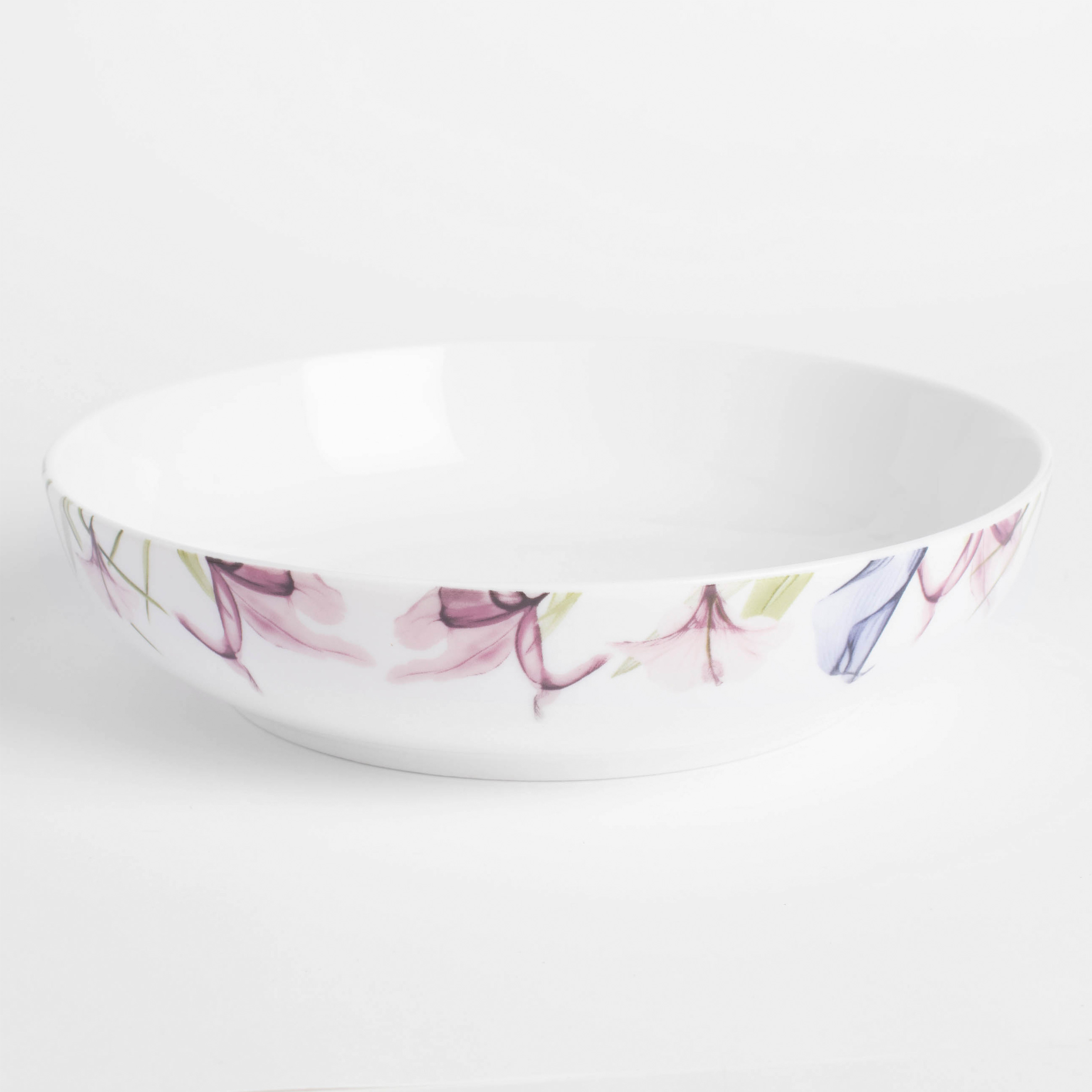 Soup plate, 20x6 cm, porcelain N, white, Pastel flowers изображение № 3
