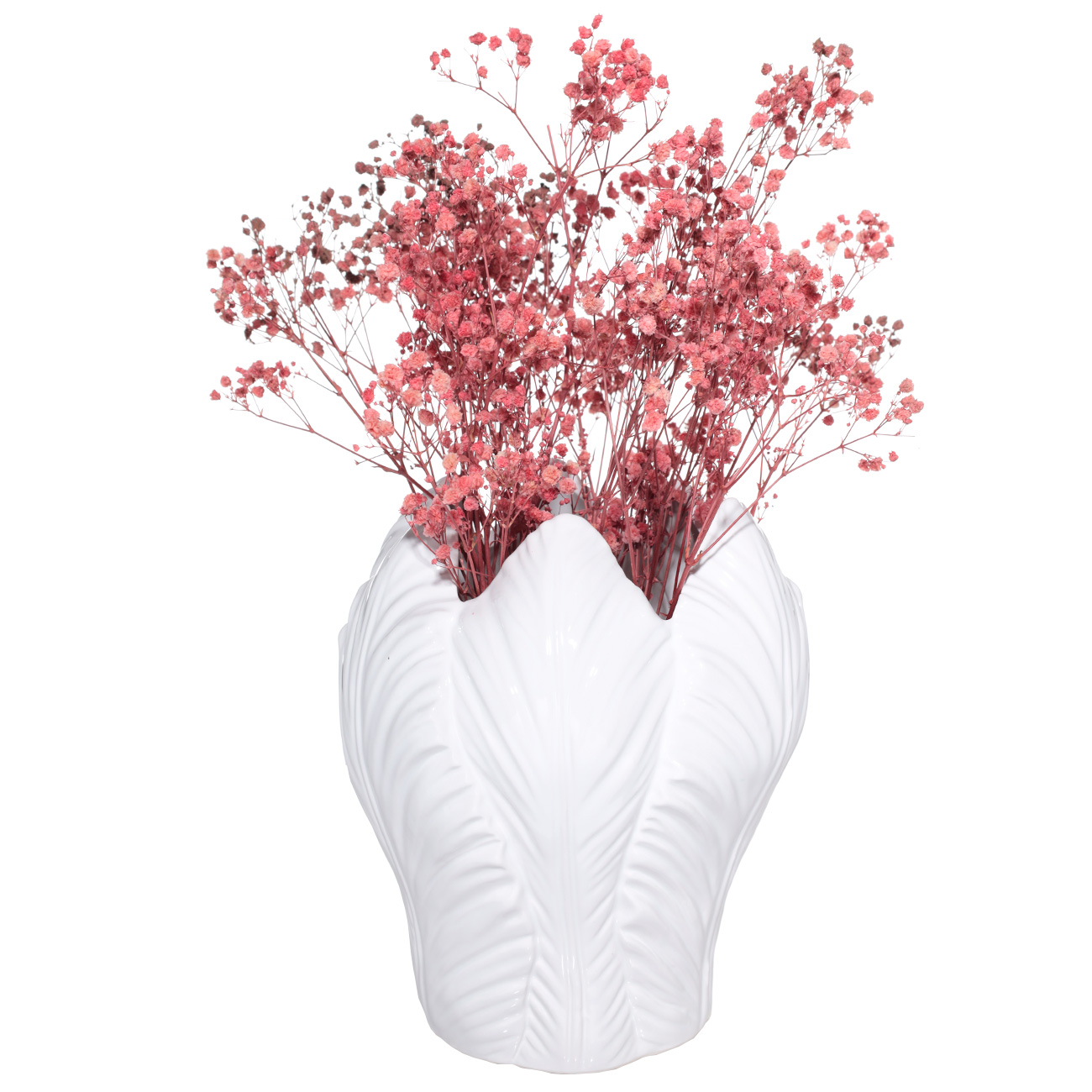 Flower vase, 21 cm, ceramic, white, Tulip, Flower garden изображение № 2