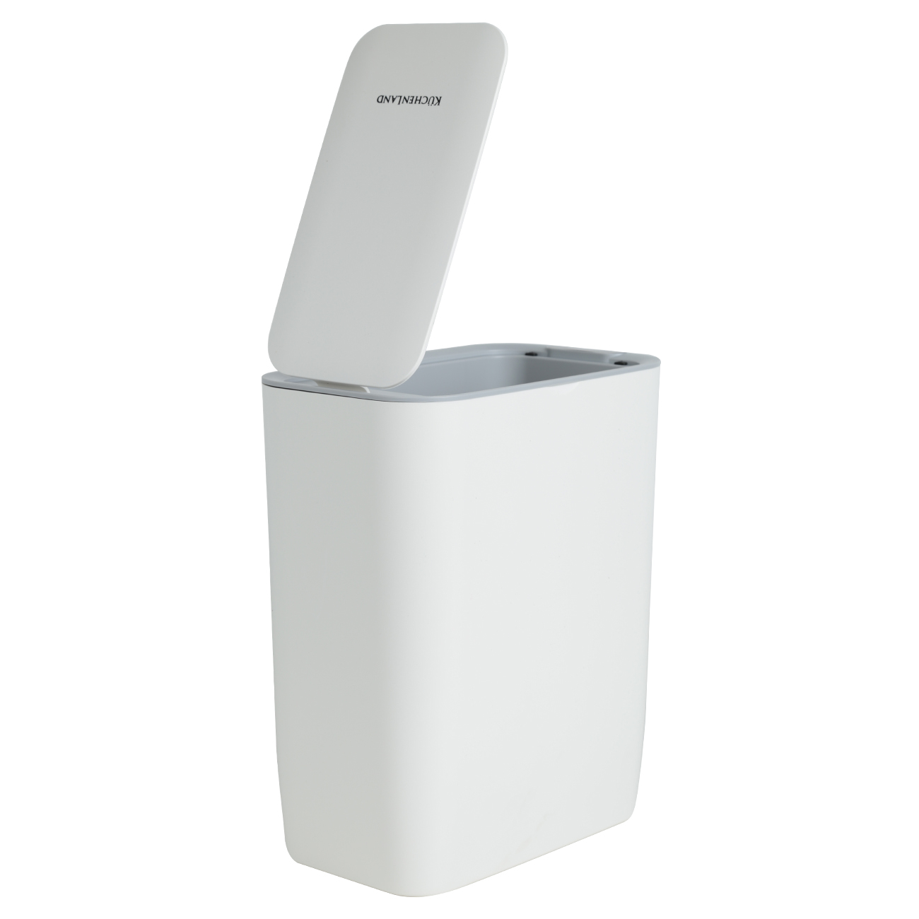Waste bucket, 8 l, sensor, plastic, rectangular / narrow, white-grey, Sensor bin изображение № 3