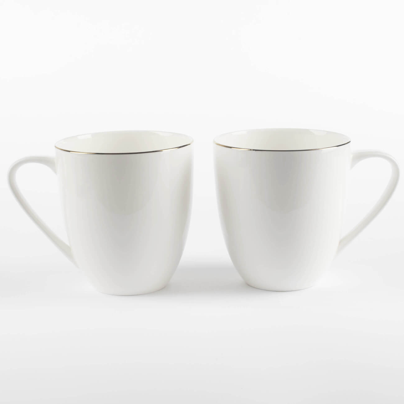 Mug, 450 ml, 2 pcs, porcelain F, white, Ideal gold изображение № 1