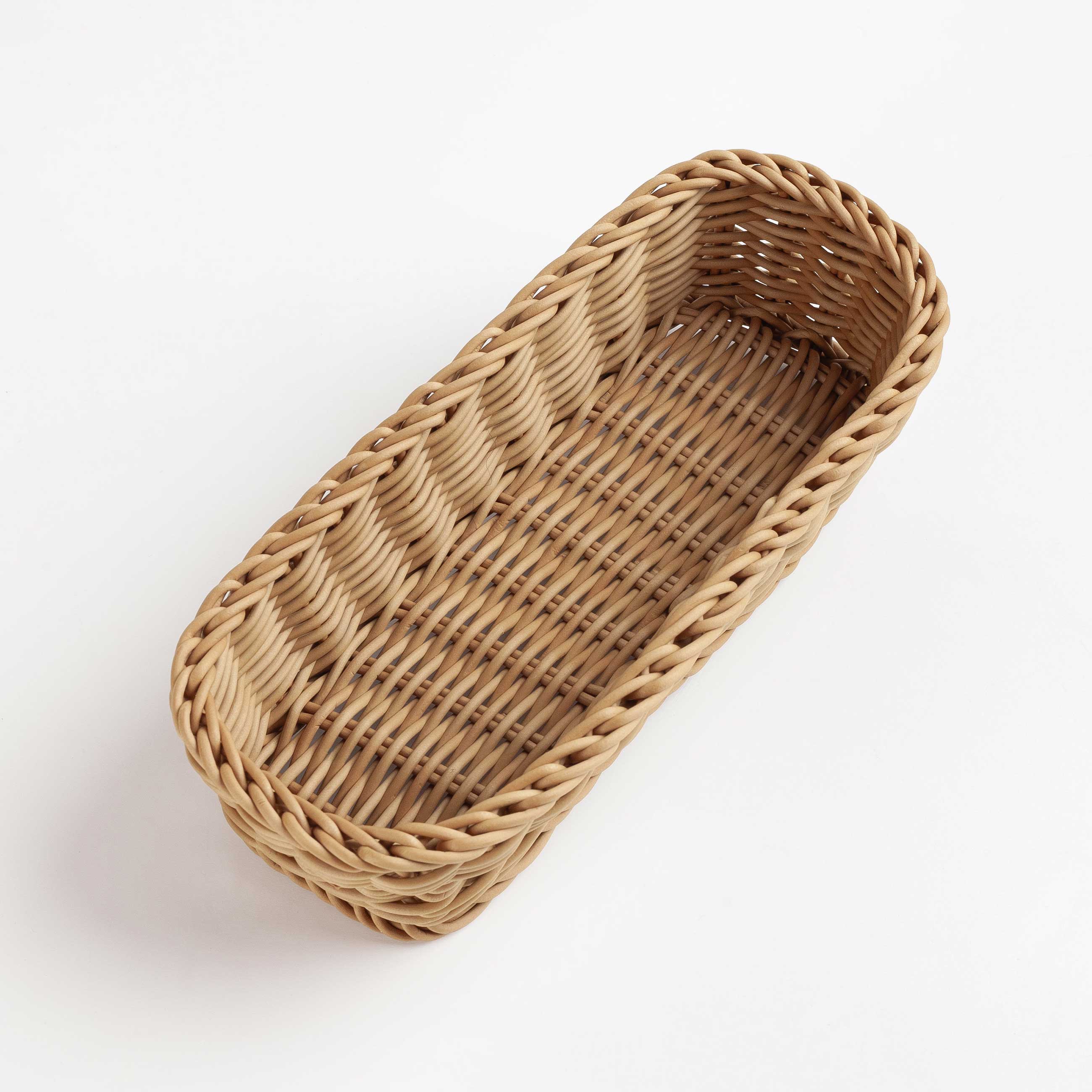 Cutlery basket, 25x10 cm, rattan, rectangular, brown, Twig изображение № 3