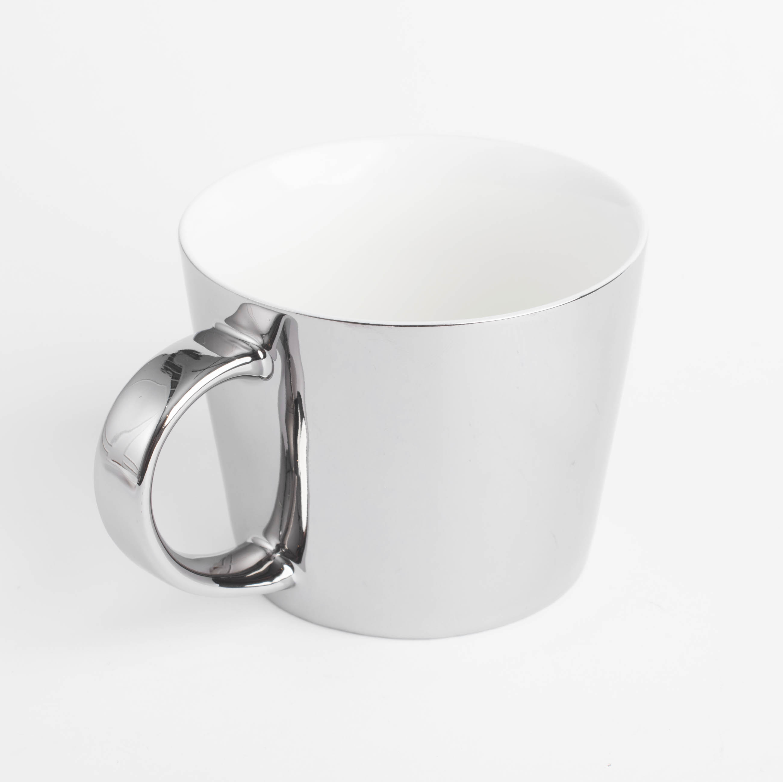 Tea pair, 1 person, 2 items, 230 ml, porcelain P, white-silver, Eagle, Eagle изображение № 6