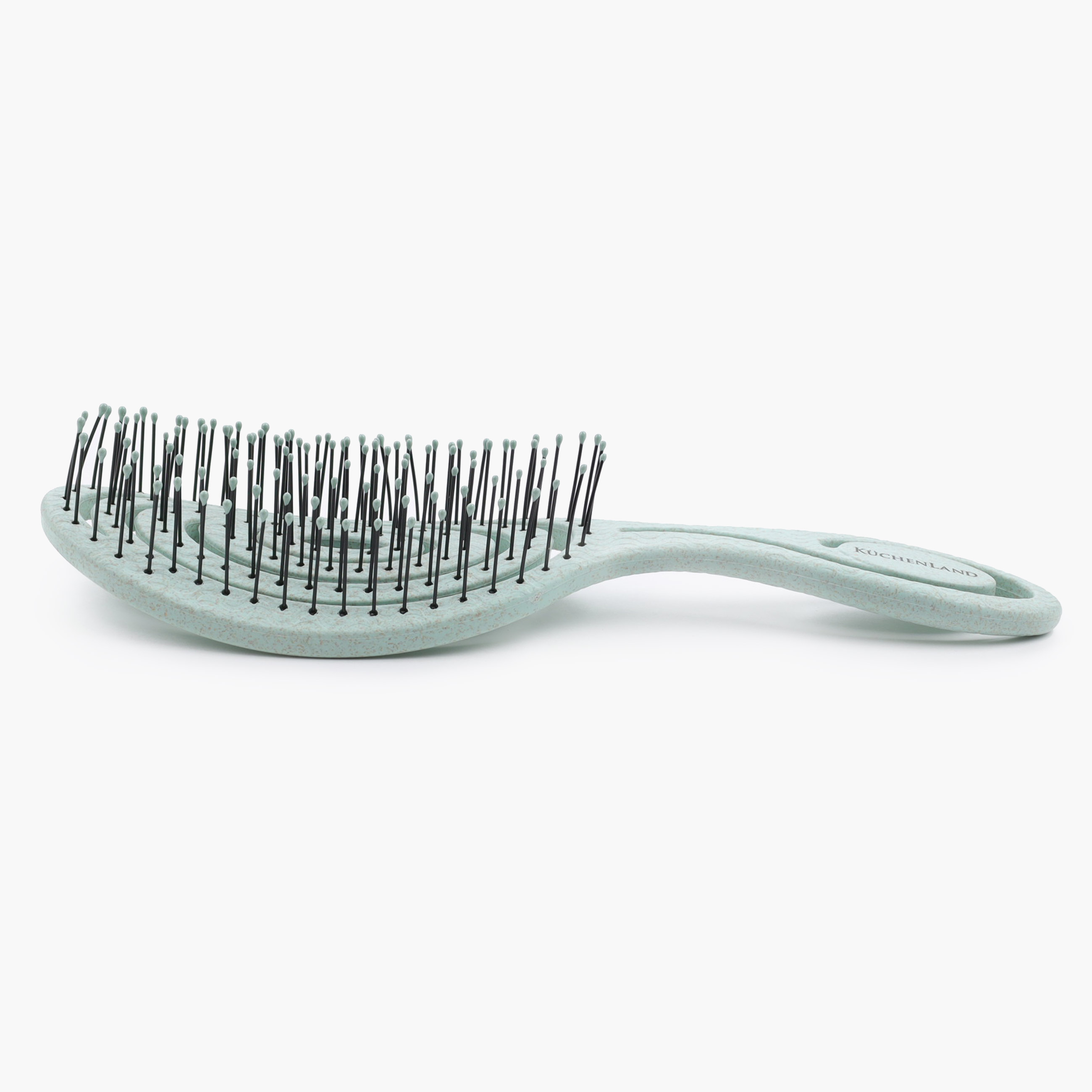 Hair massage comb, 22 cm, vegetable fiber / plastic, green-blue, Zipo изображение № 3