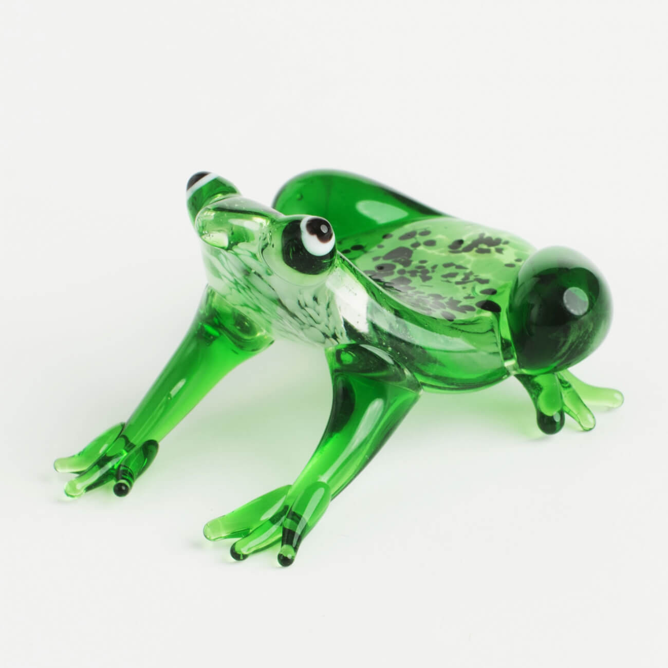 Statuette, 5 cm, glass, green, Frog, Vitreous изображение № 1