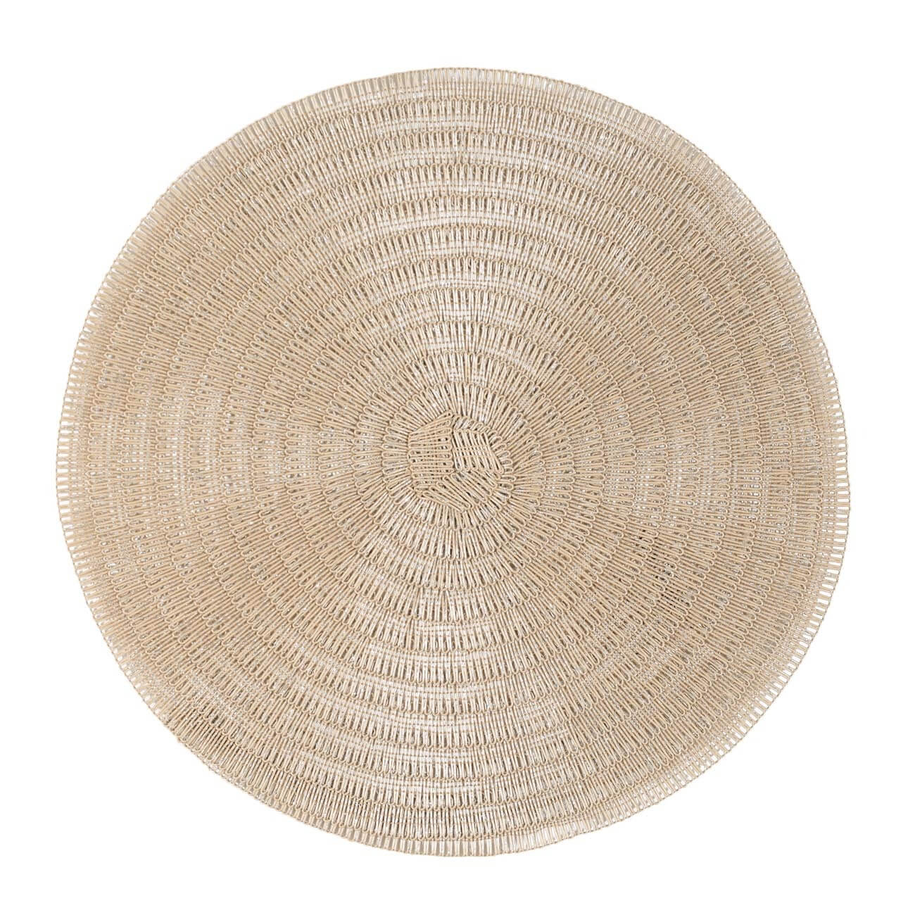 Napkin for appliances, 38 cm, polypropylene, round, sand-silver, Swell изображение № 1