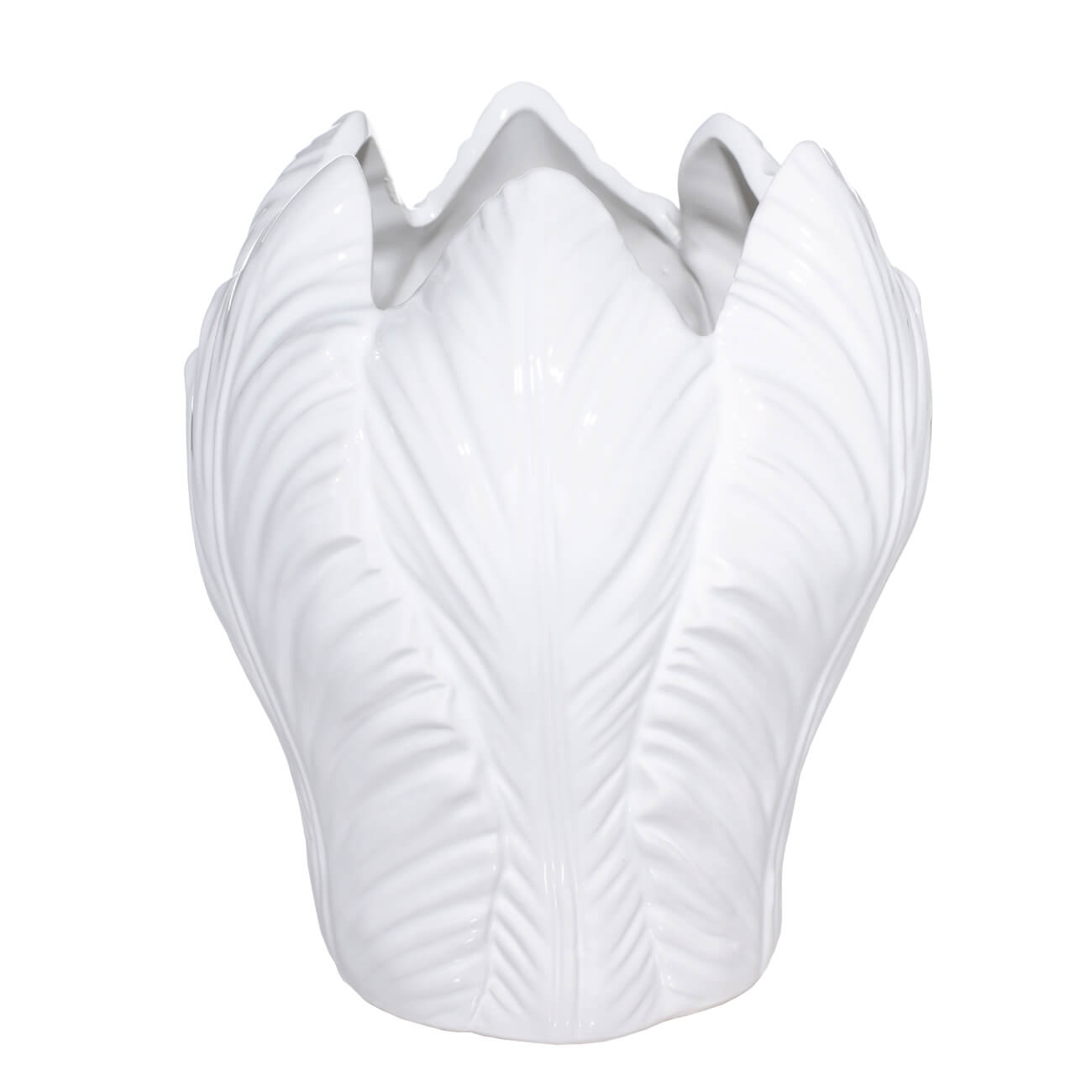 Flower vase, 21 cm, ceramic, white, Tulip, Flower garden изображение № 1