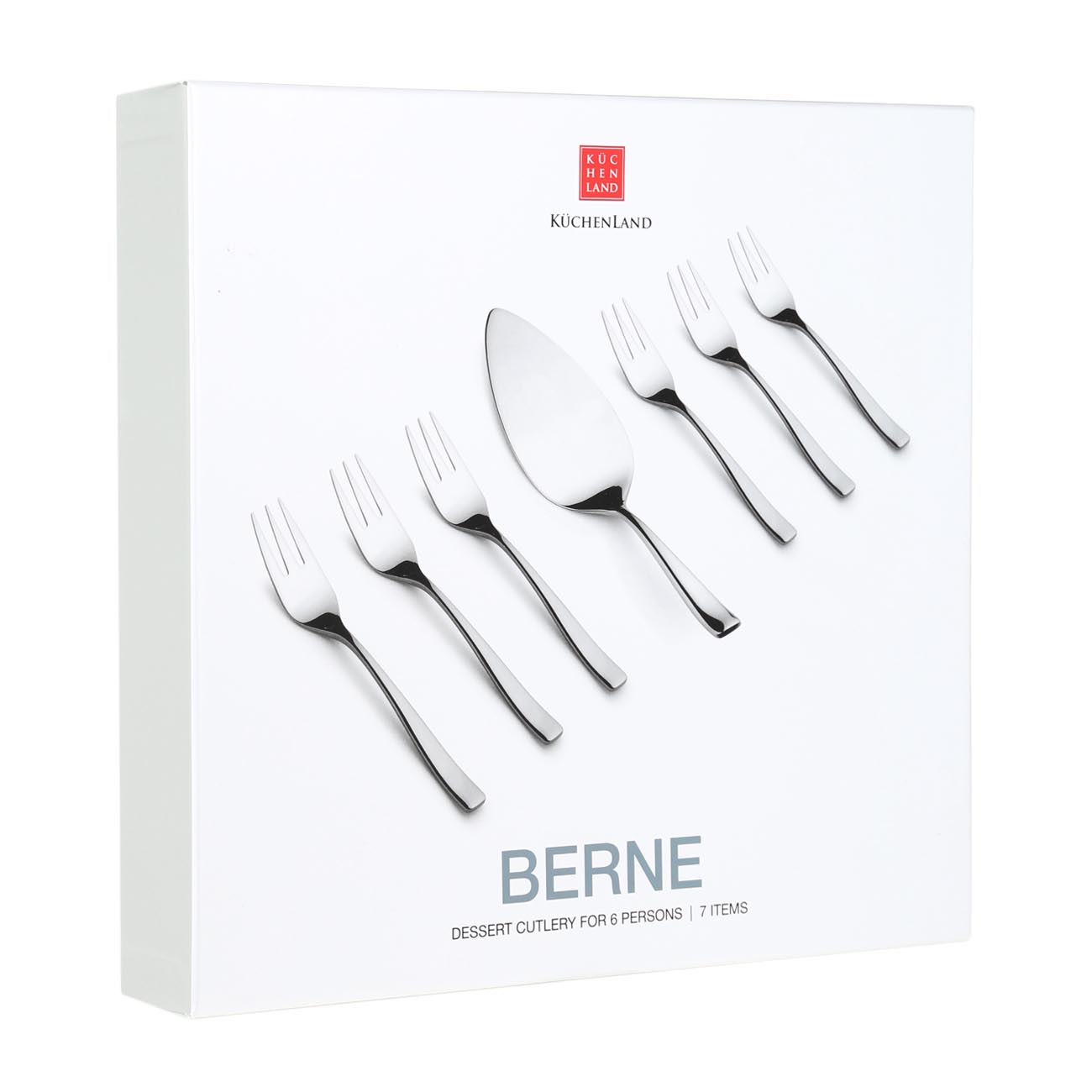 Dessert cutlery, 6 pers, 7 pr, steel, Berne изображение № 3