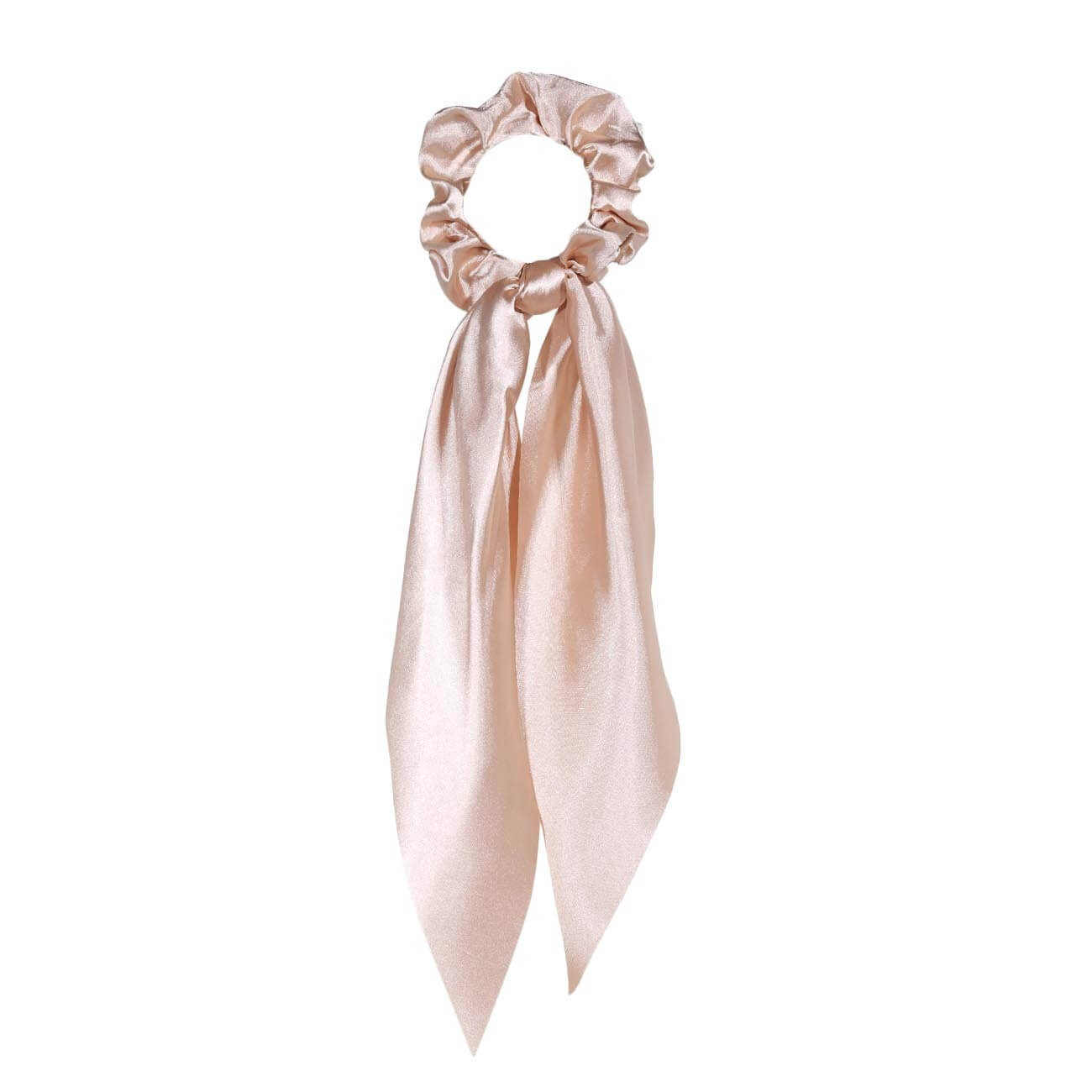 Elastic band for hair, 25 cm, with ribbon, satin, beige, Silk изображение № 1