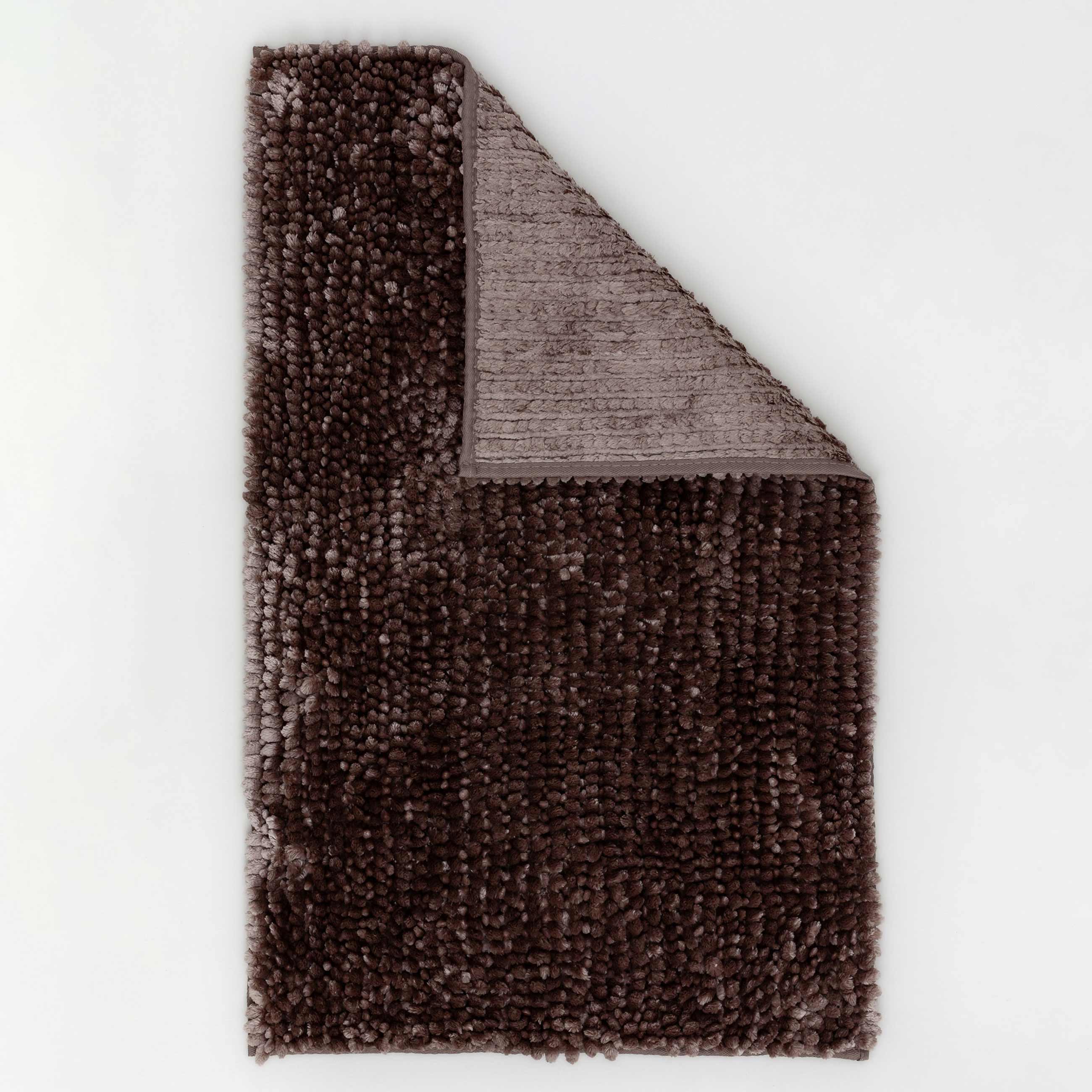 Mat, 50x80 cm, anti-slip, polyester, brown, Fluff изображение № 3