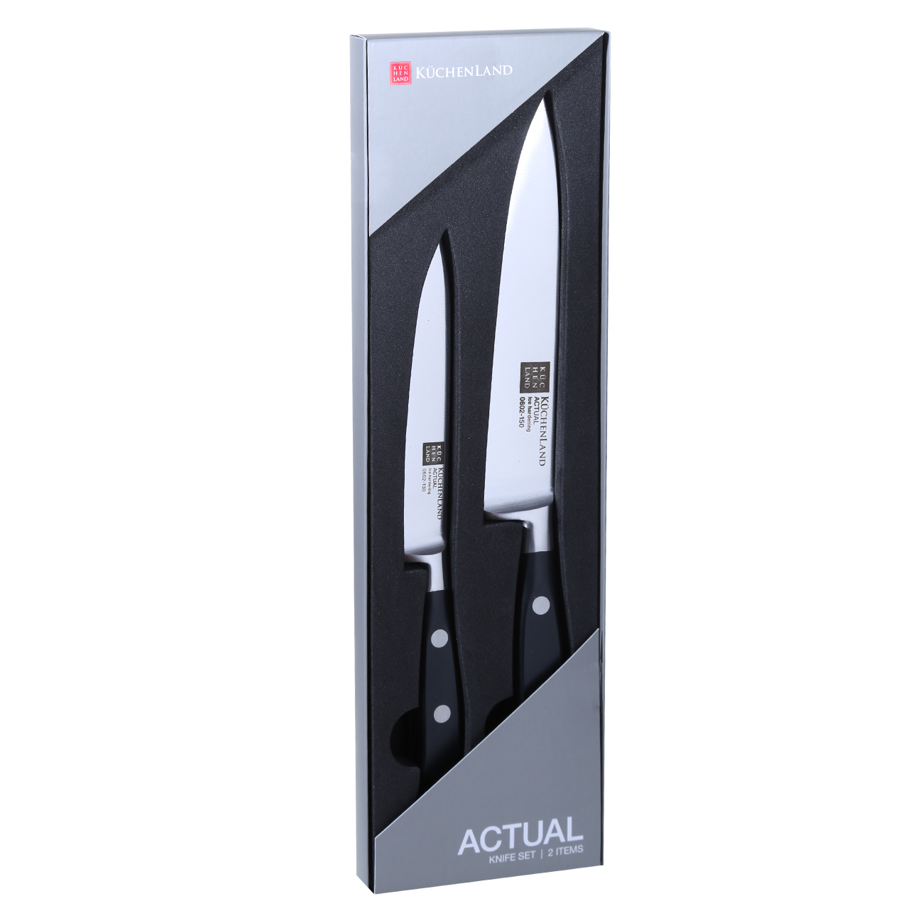 Knife set, 2 pr, steel / plastic, Actual изображение № 2
