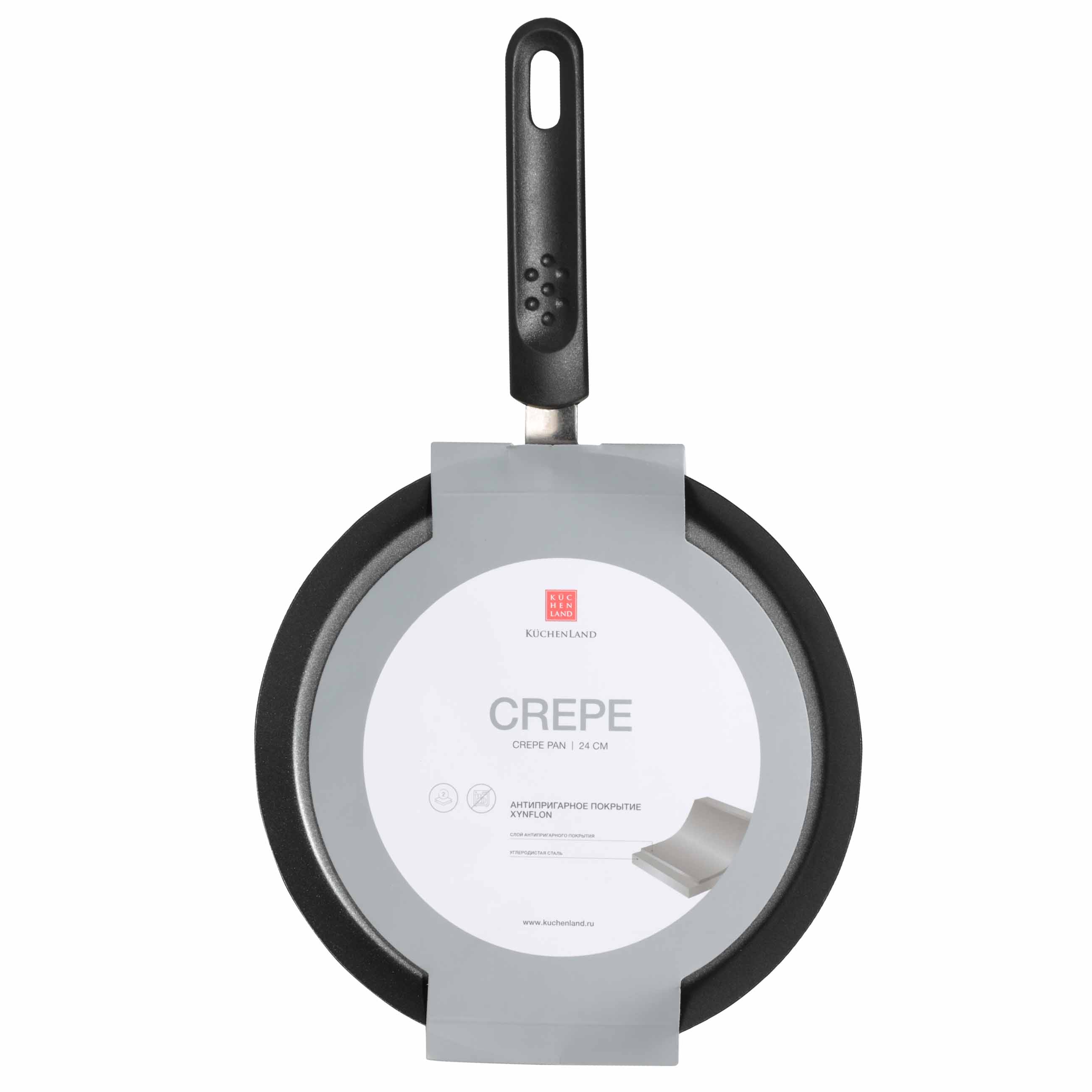 Pancake pan, 24 cm, coated, steel, black, Crepe изображение № 4