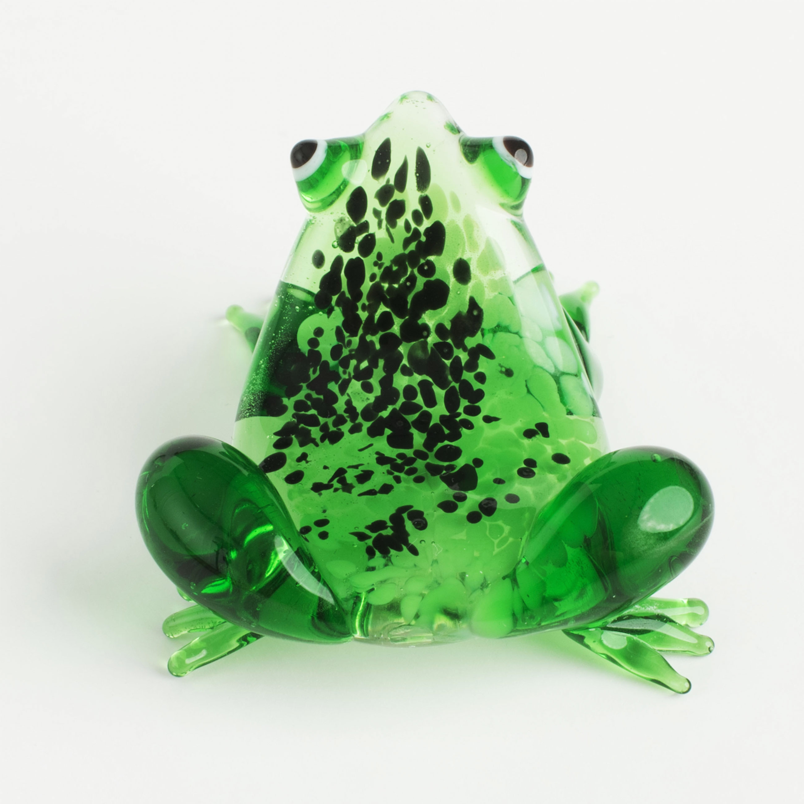 Statuette, 5 cm, glass, green, Frog, Vitreous изображение № 5