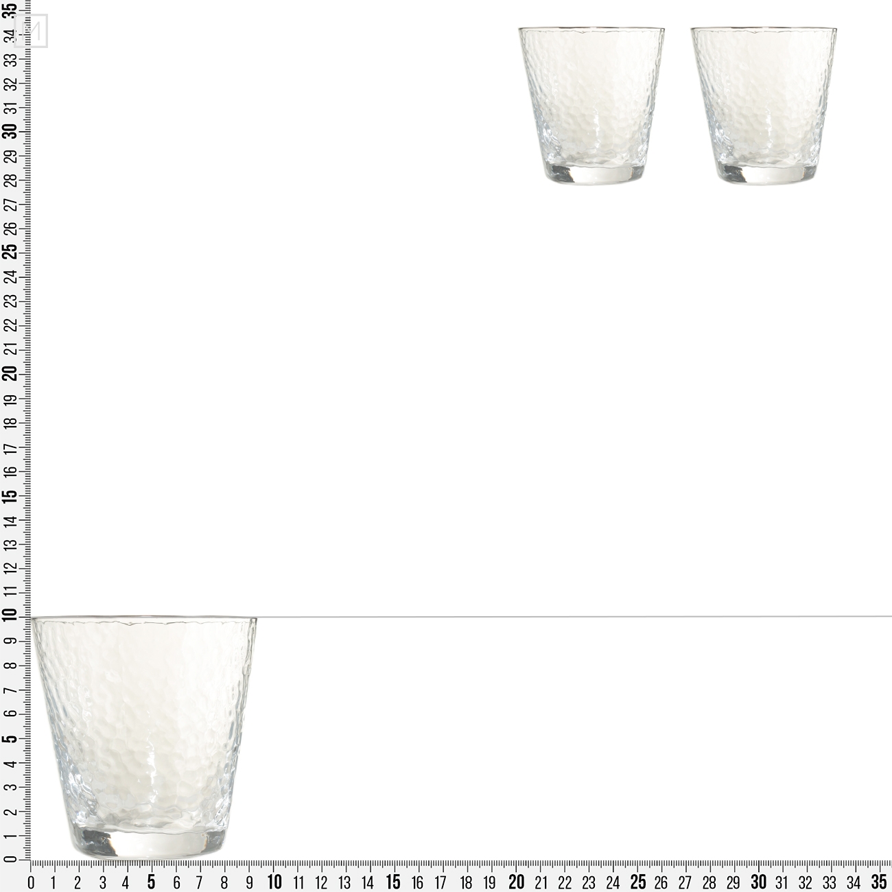 Whiskey glass, 270 ml, 2 pcs, glass, with silver edging, Ripply silver изображение № 7