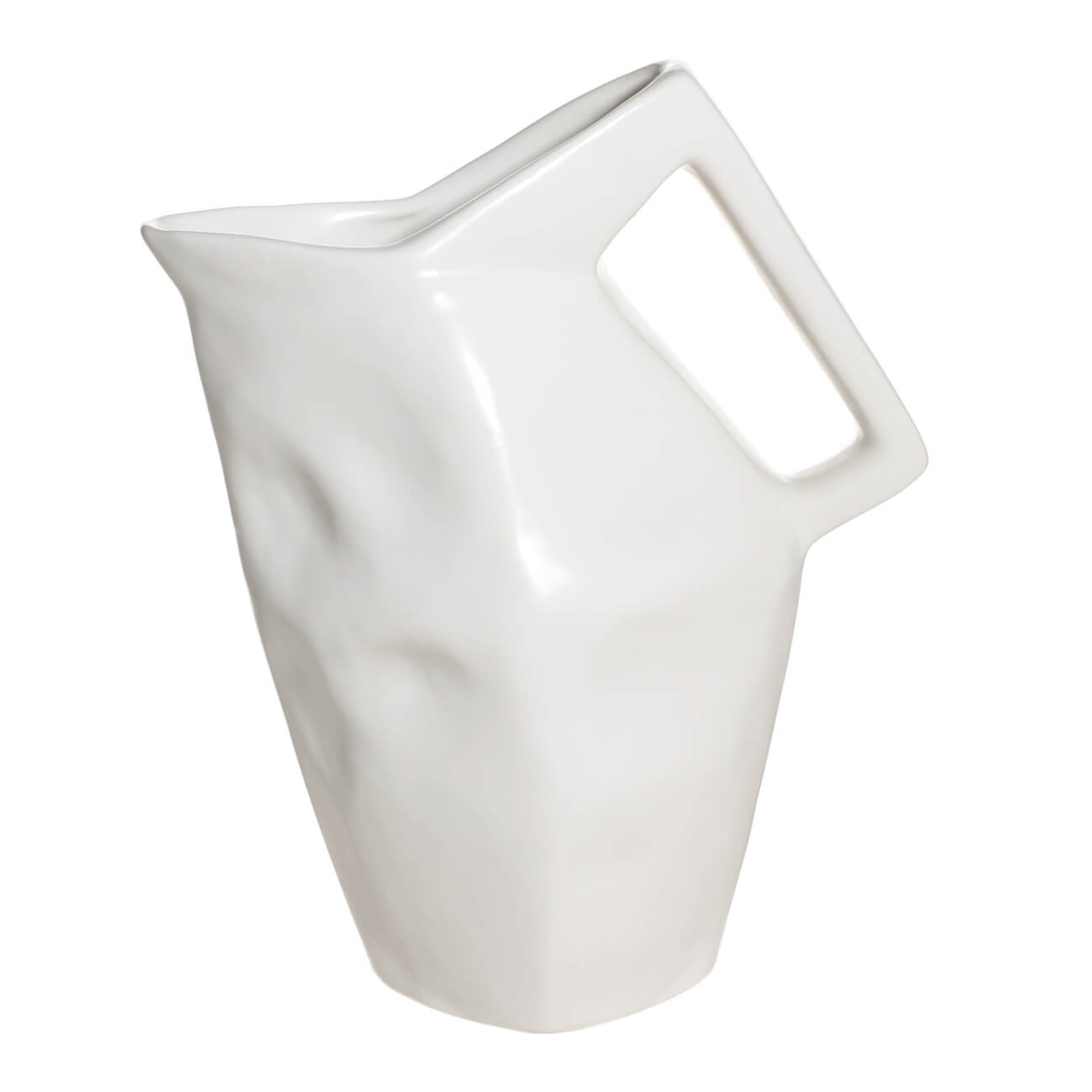Jug, 1.6 l, porcelain P, milk, Crumpled effect, Crumple изображение № 1