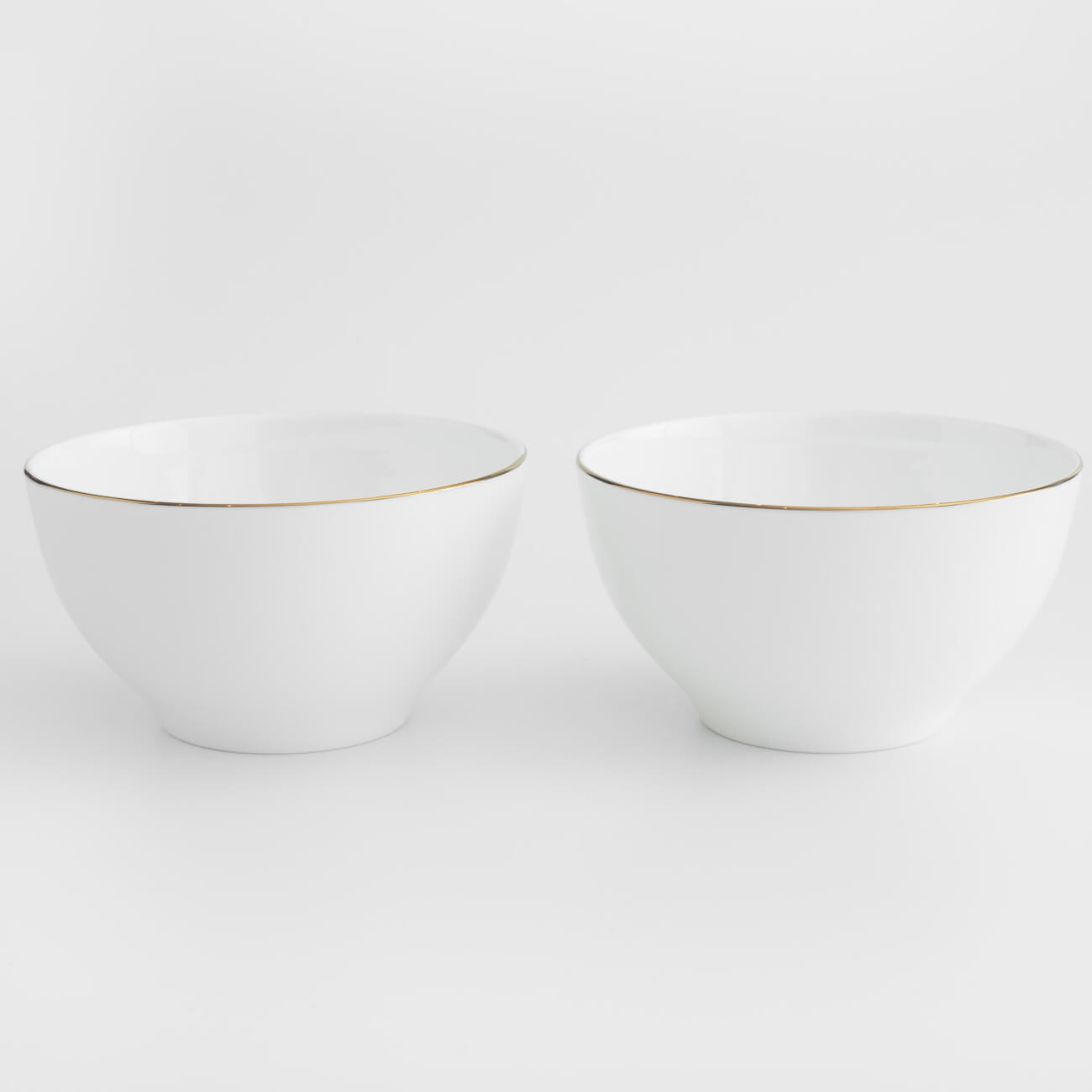 Bowl, 12x6 cm, 2 pieces, porcelain F, white, Ideal gold изображение № 1